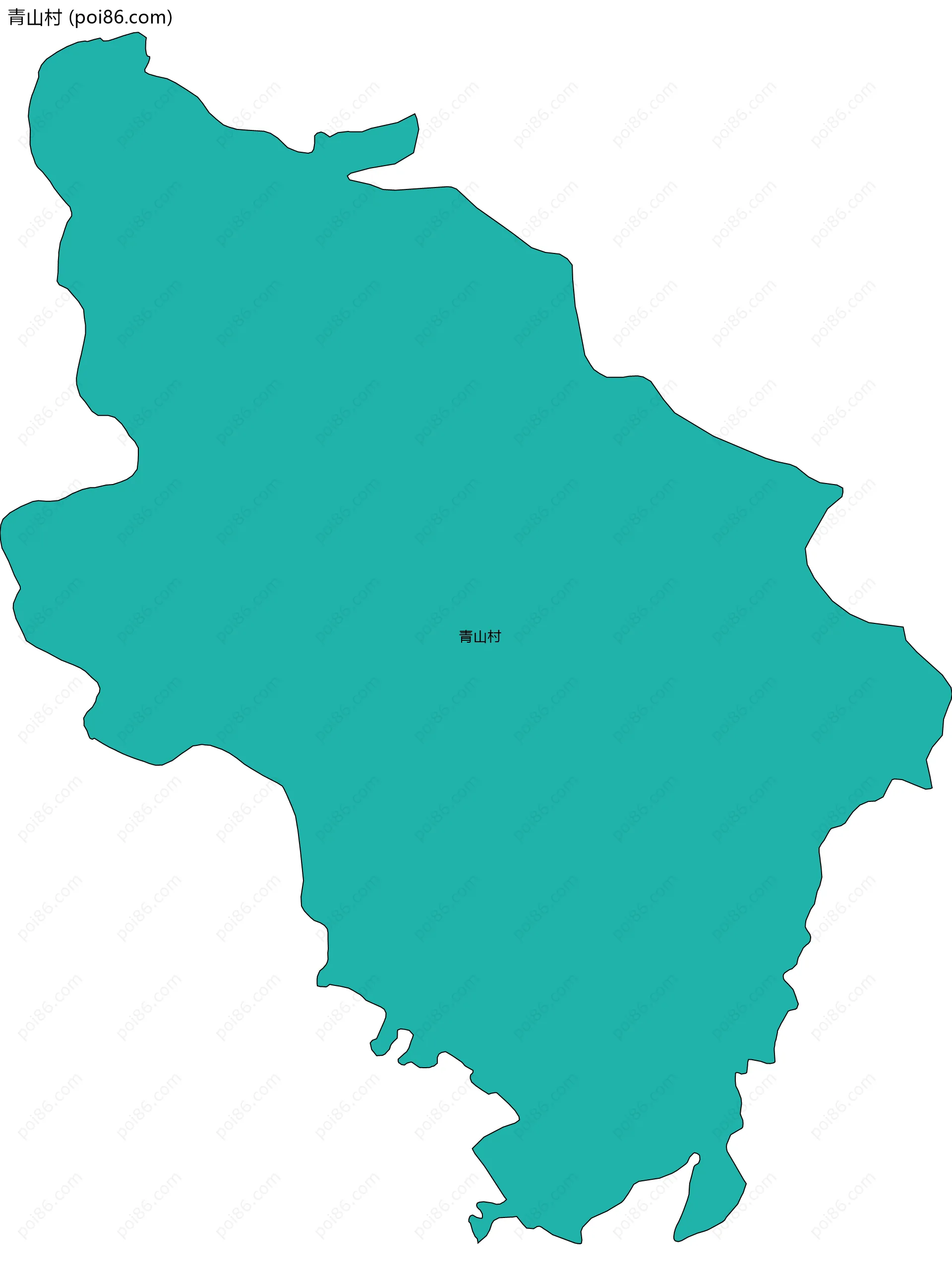 青山村边界地图