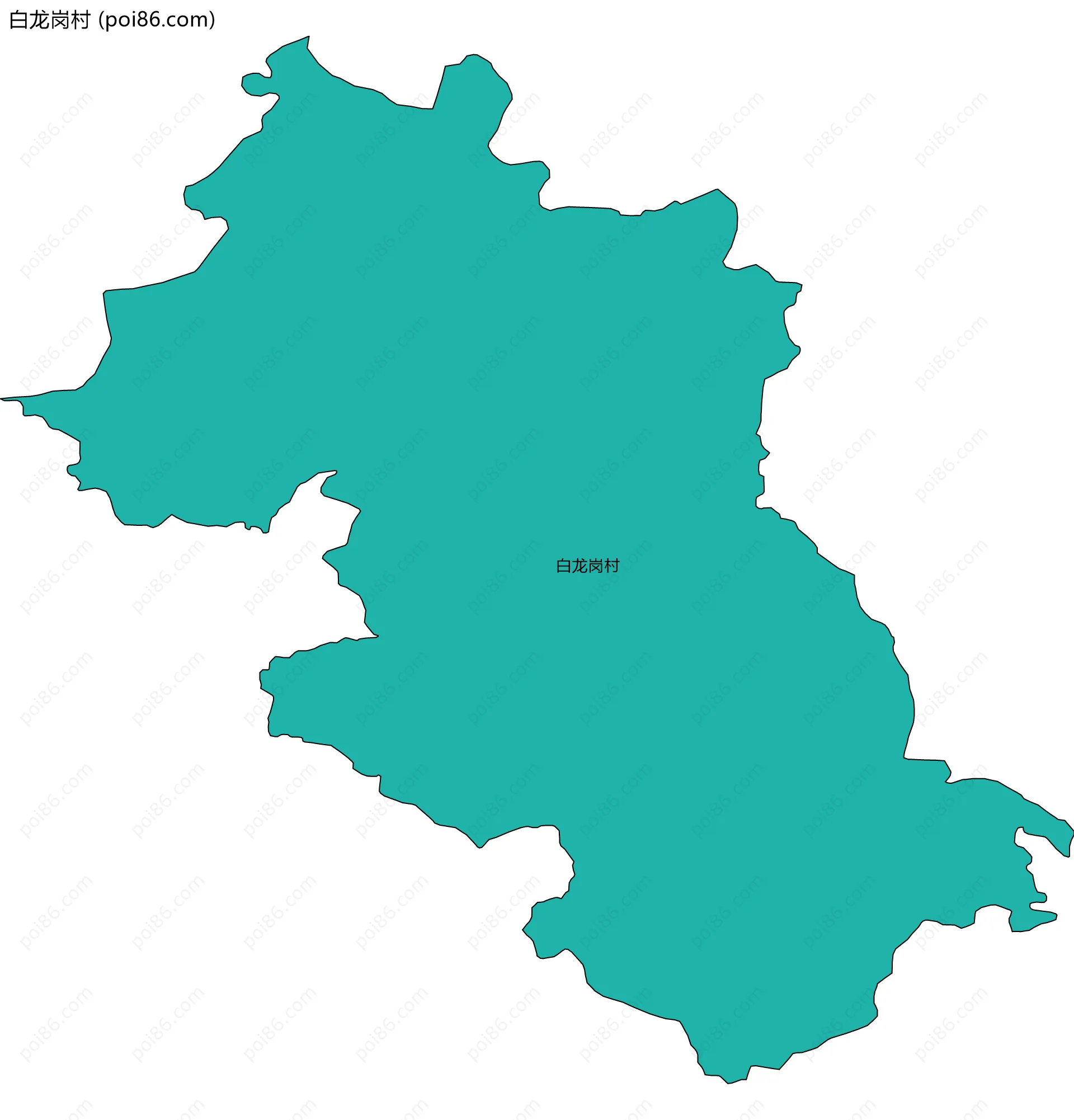 白龙岗村边界地图