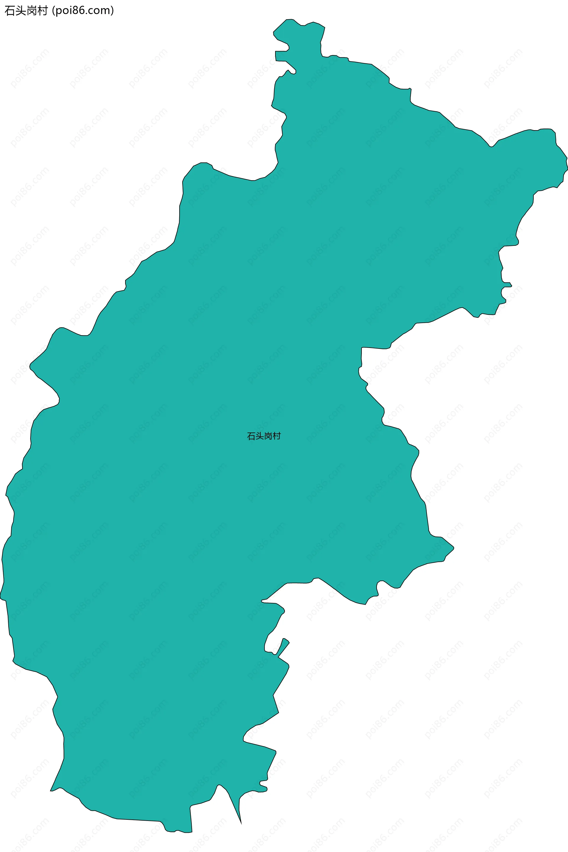 石头岗村边界地图