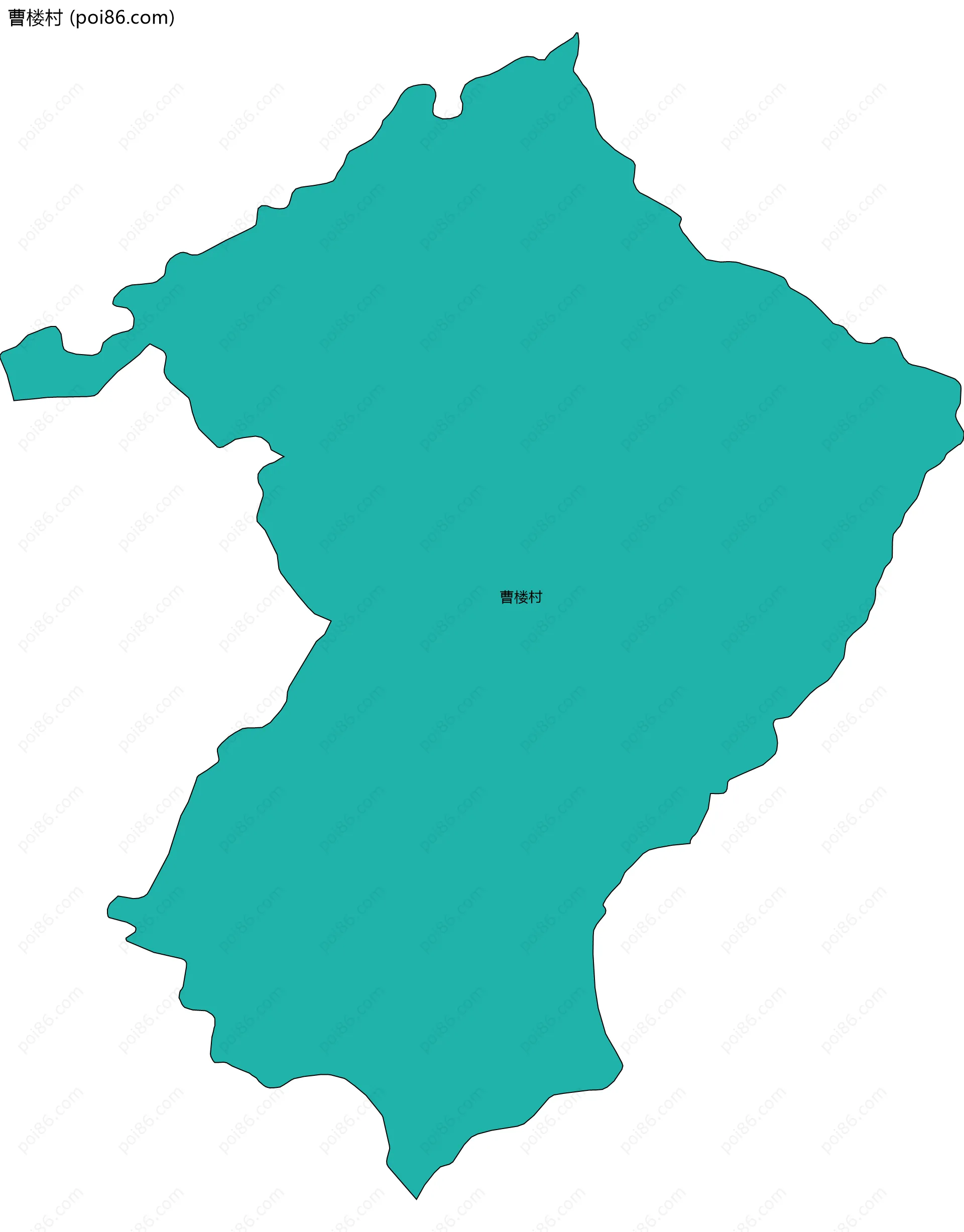 曹楼村边界地图