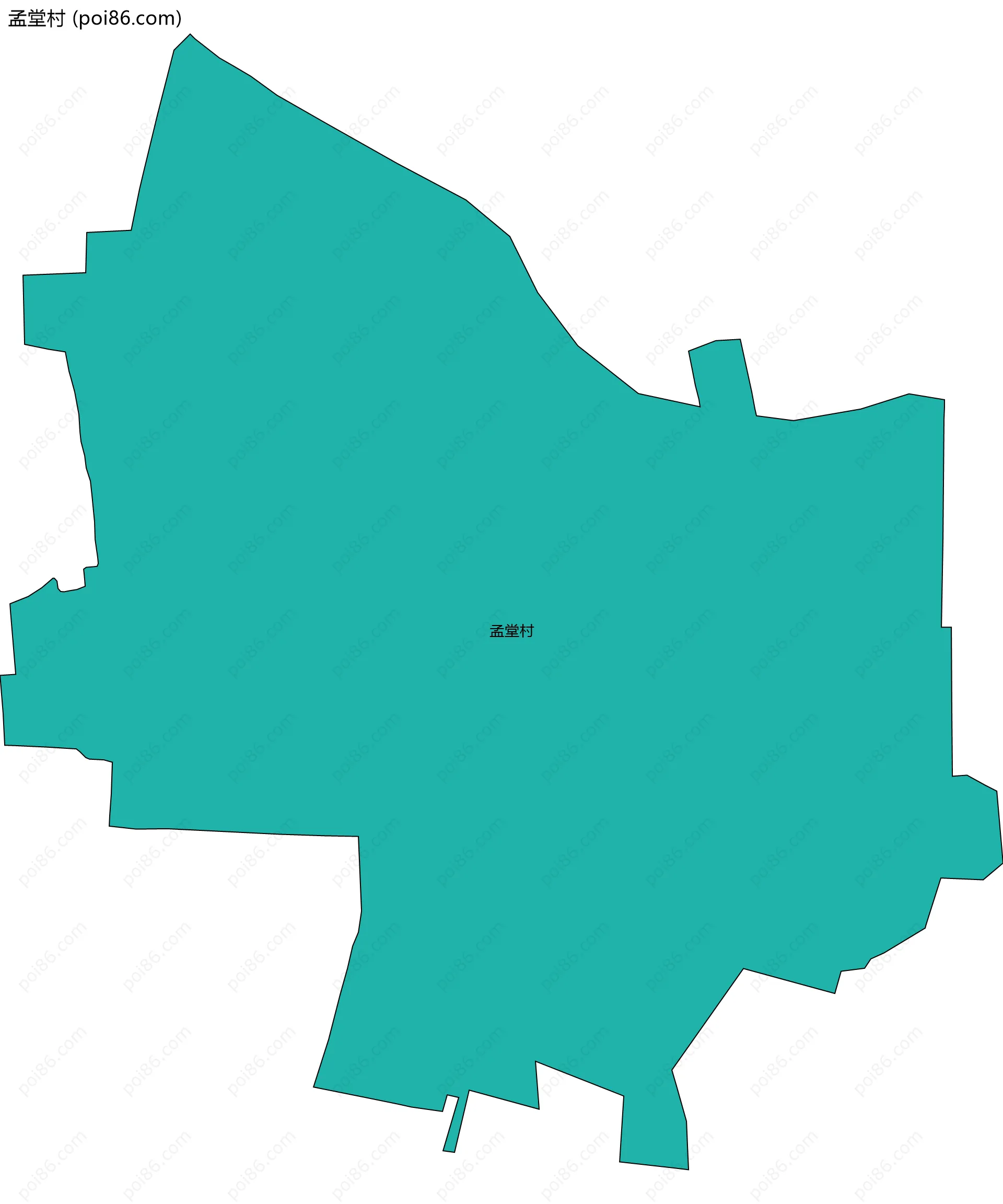 孟堂村边界地图