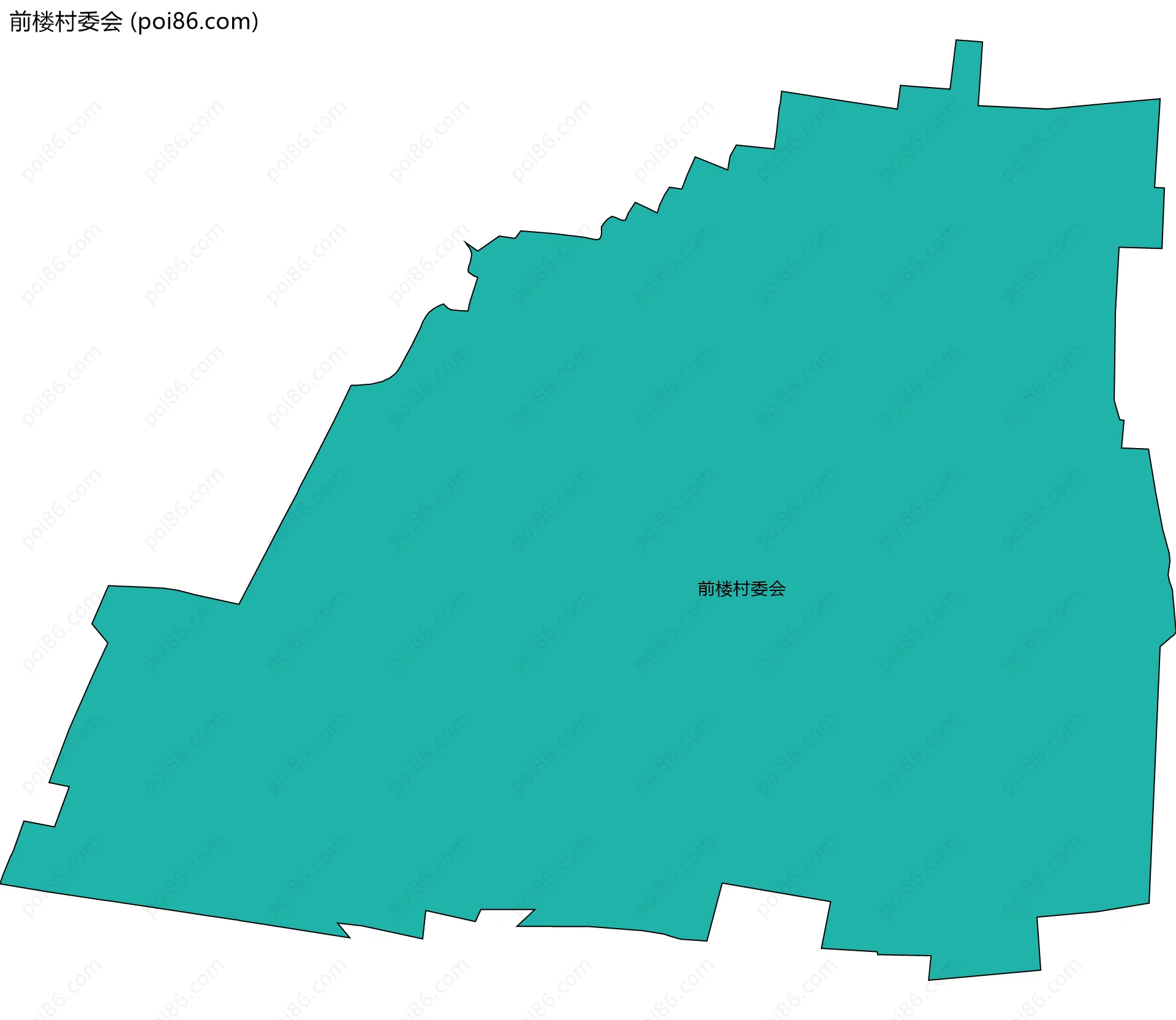 前楼村委会边界地图