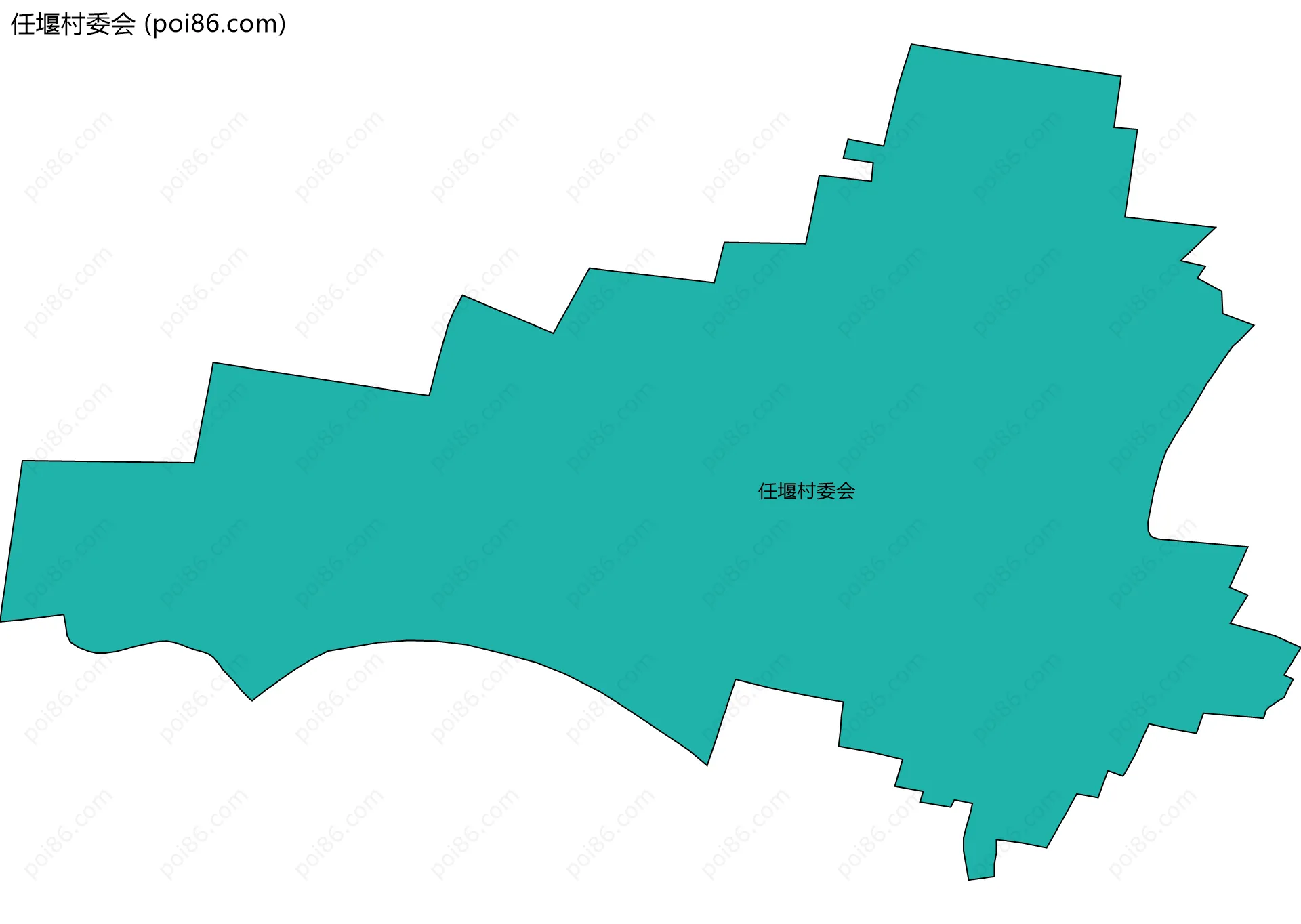 任堰村委会边界地图