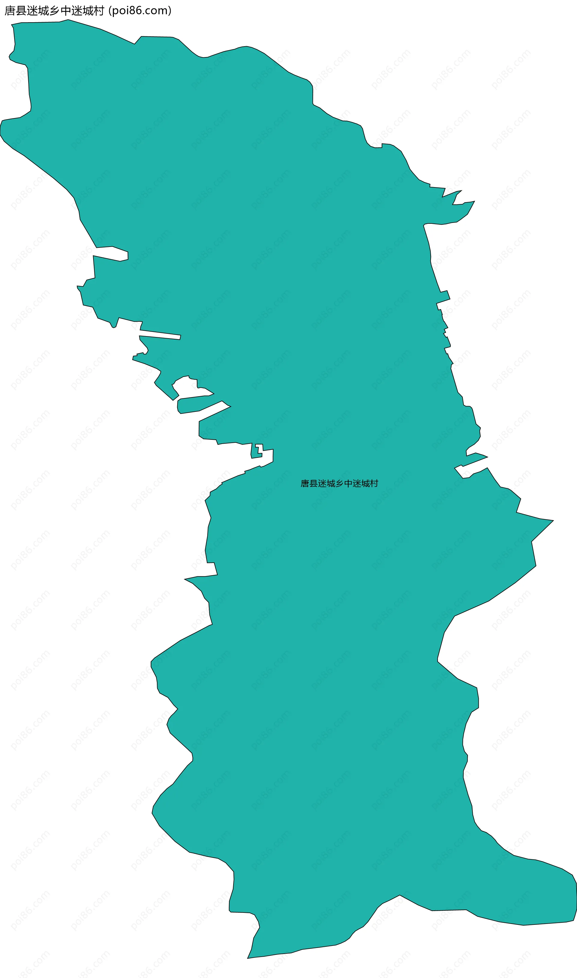 唐县迷城乡中迷城村边界地图