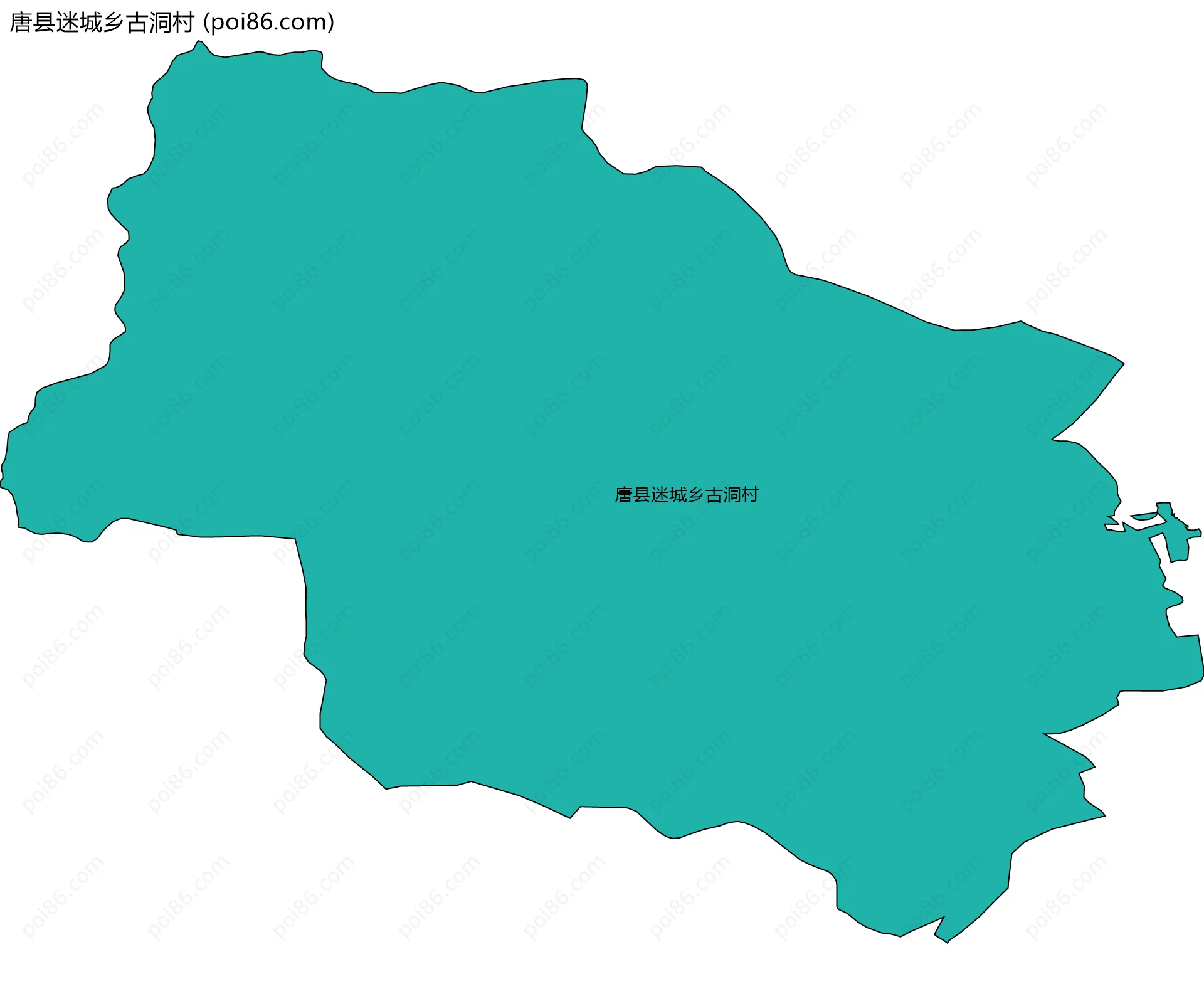 唐县迷城乡古洞村边界地图