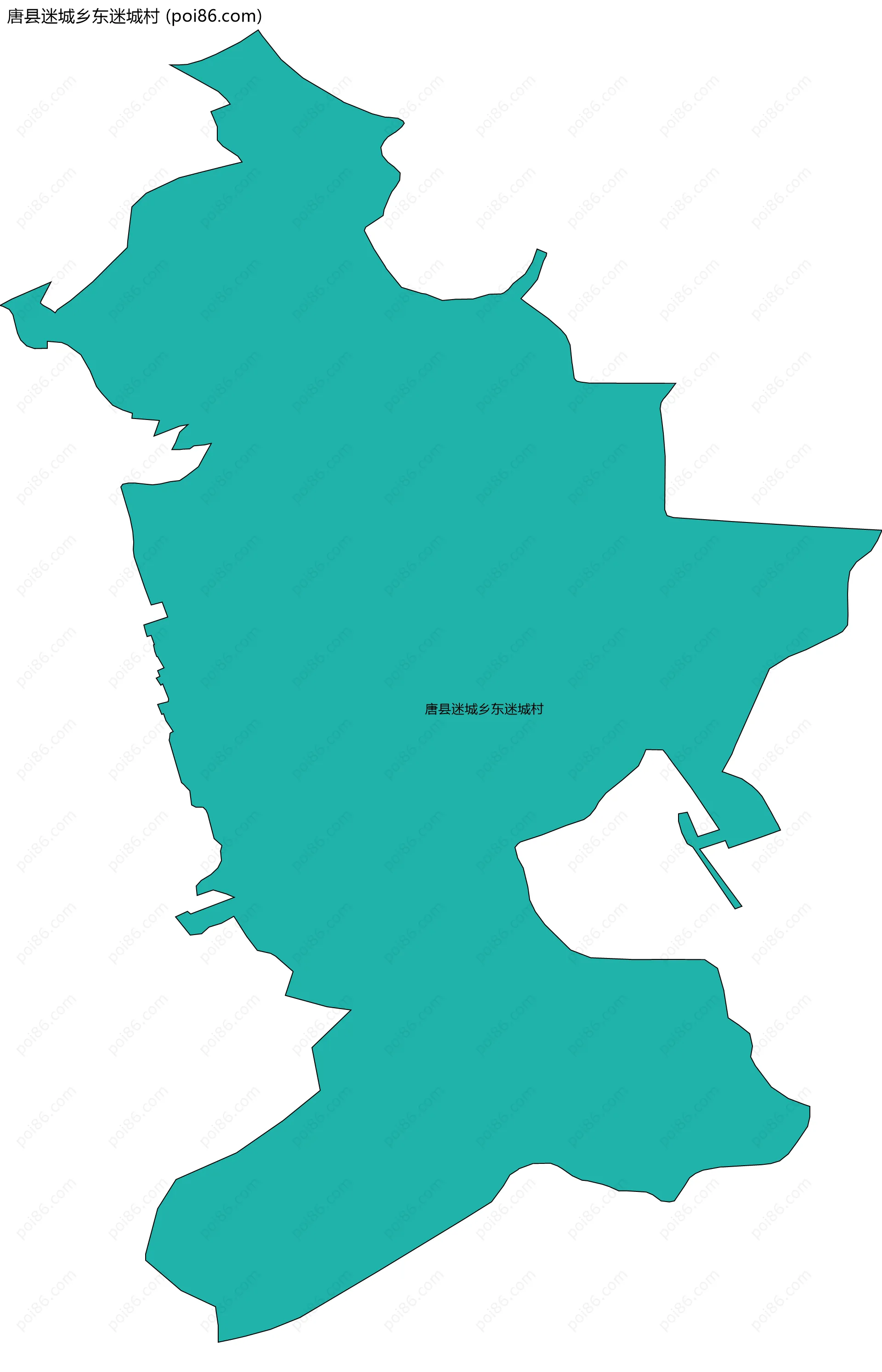 唐县迷城乡东迷城村边界地图