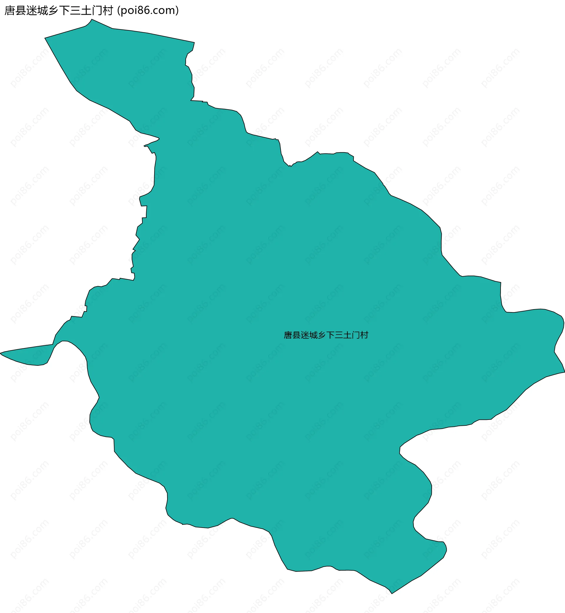 唐县迷城乡下三土门村边界地图
