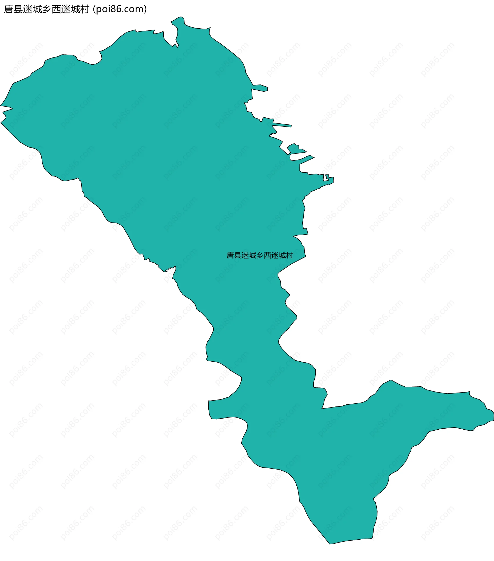 唐县迷城乡西迷城村边界地图