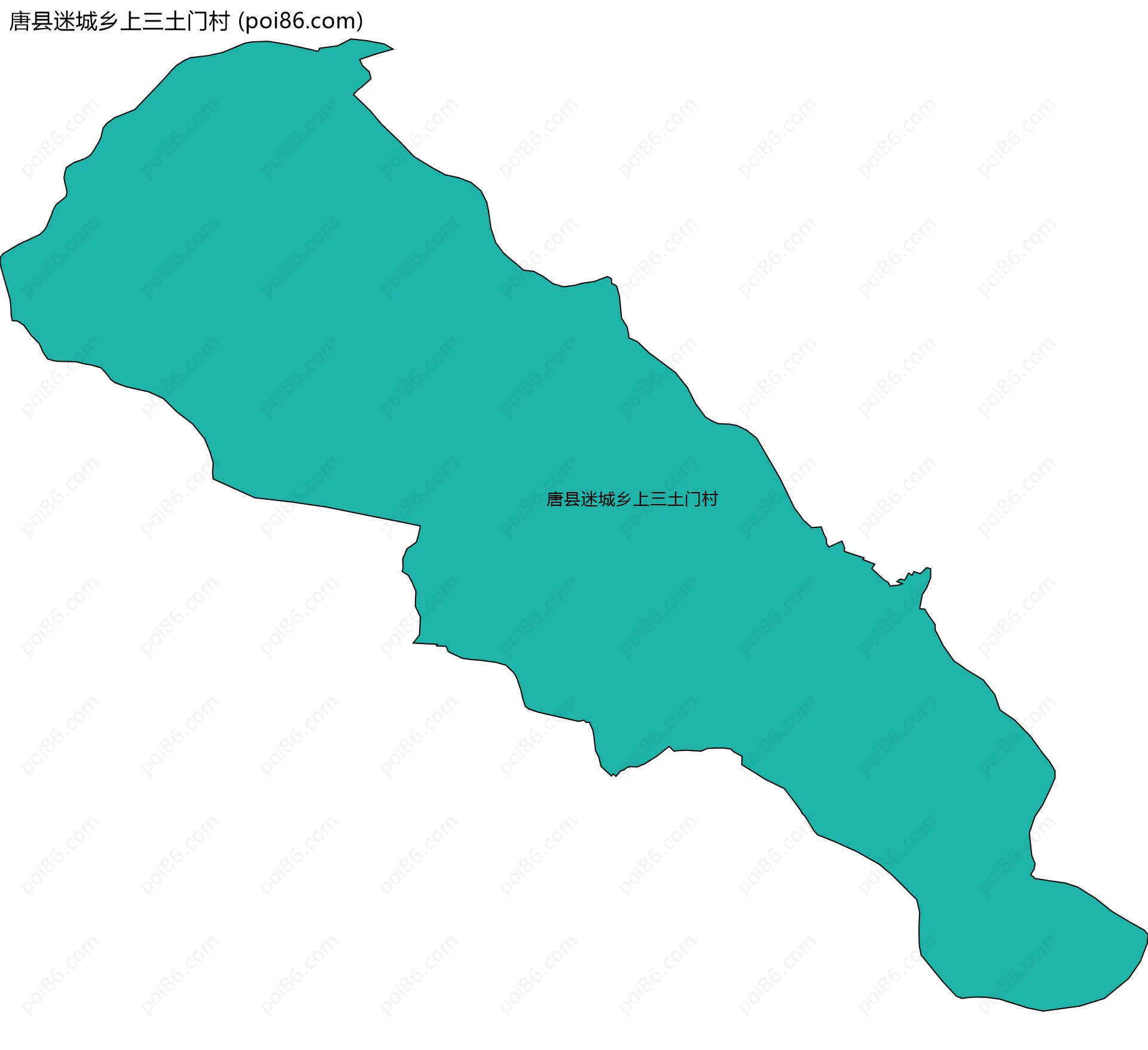唐县迷城乡上三土门村边界地图