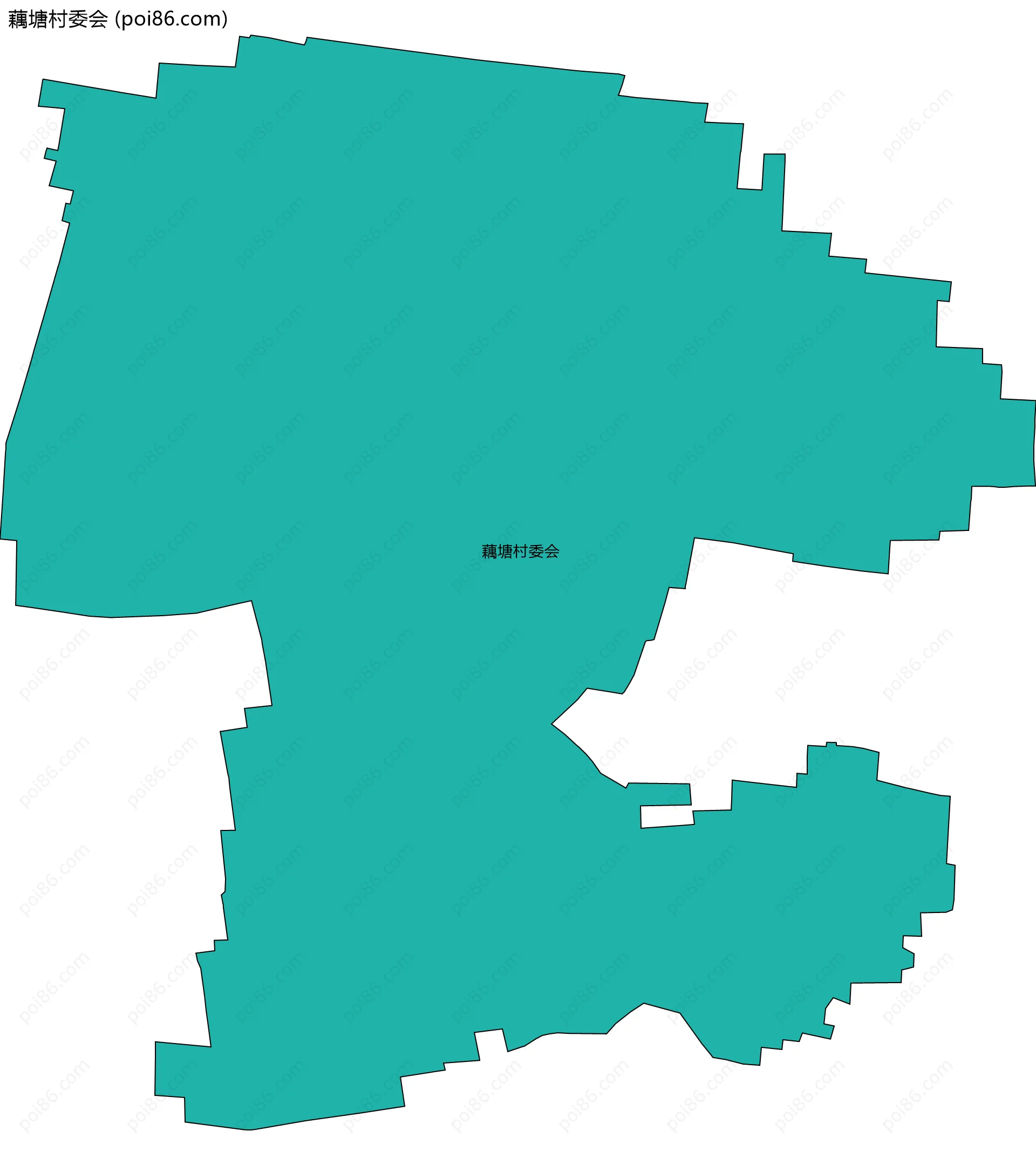 藕塘村委会边界地图