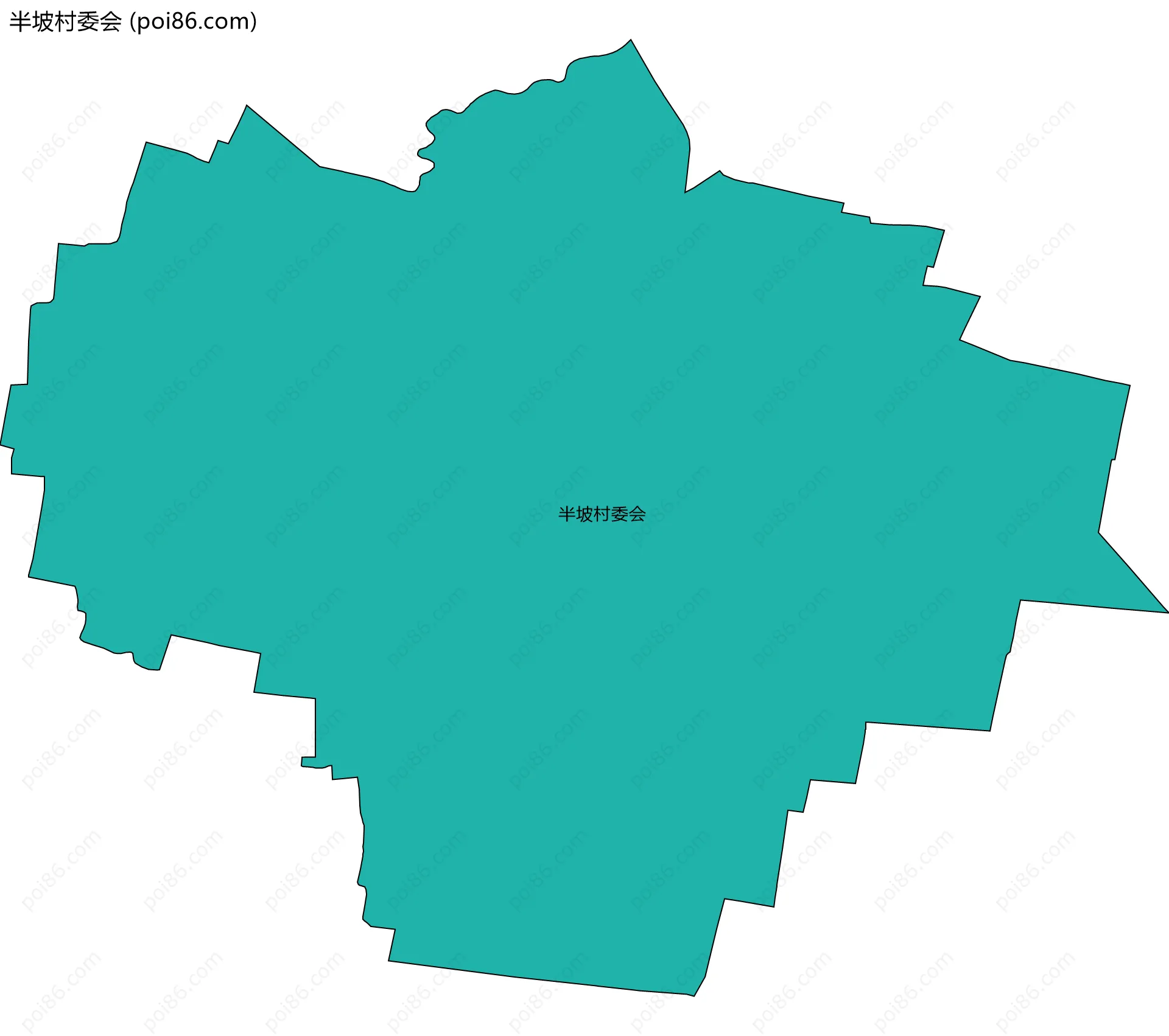 半坡村委会边界地图