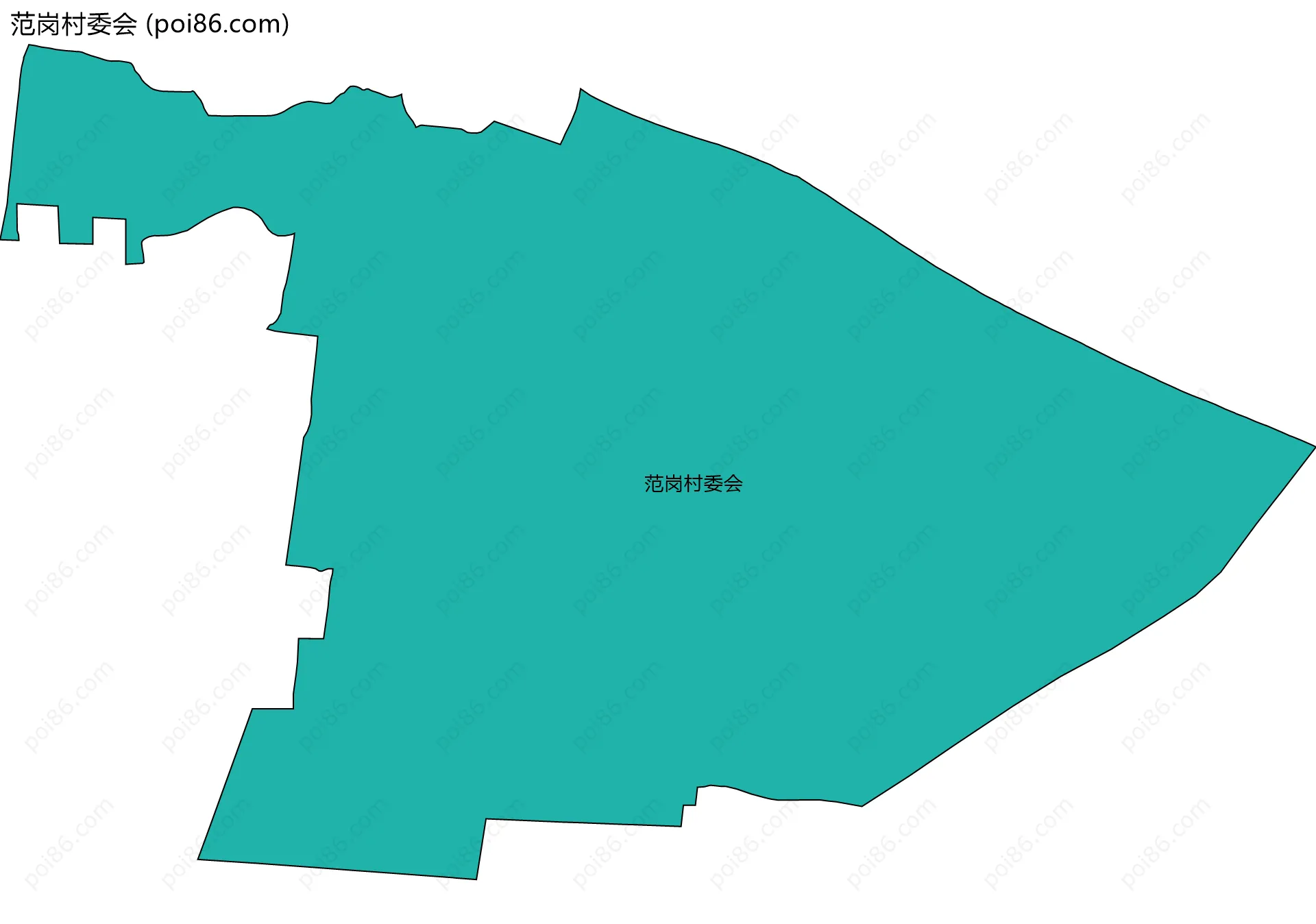 范岗村委会边界地图
