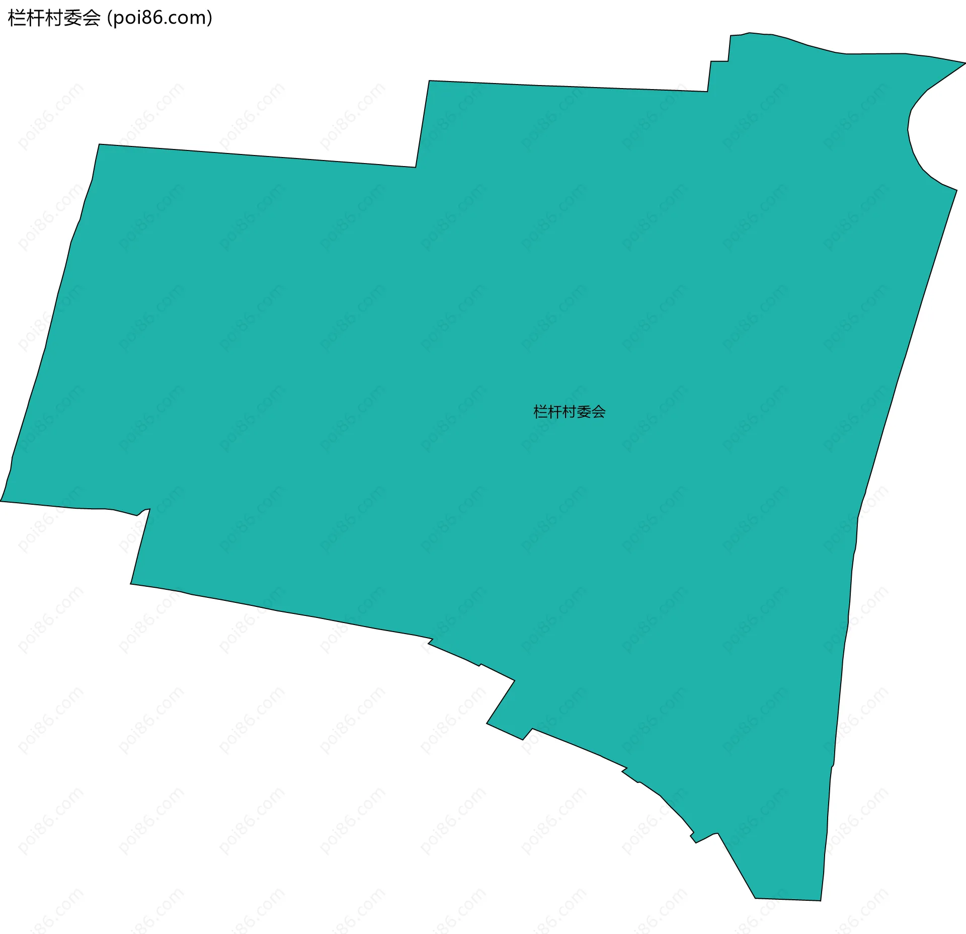栏杆村委会边界地图