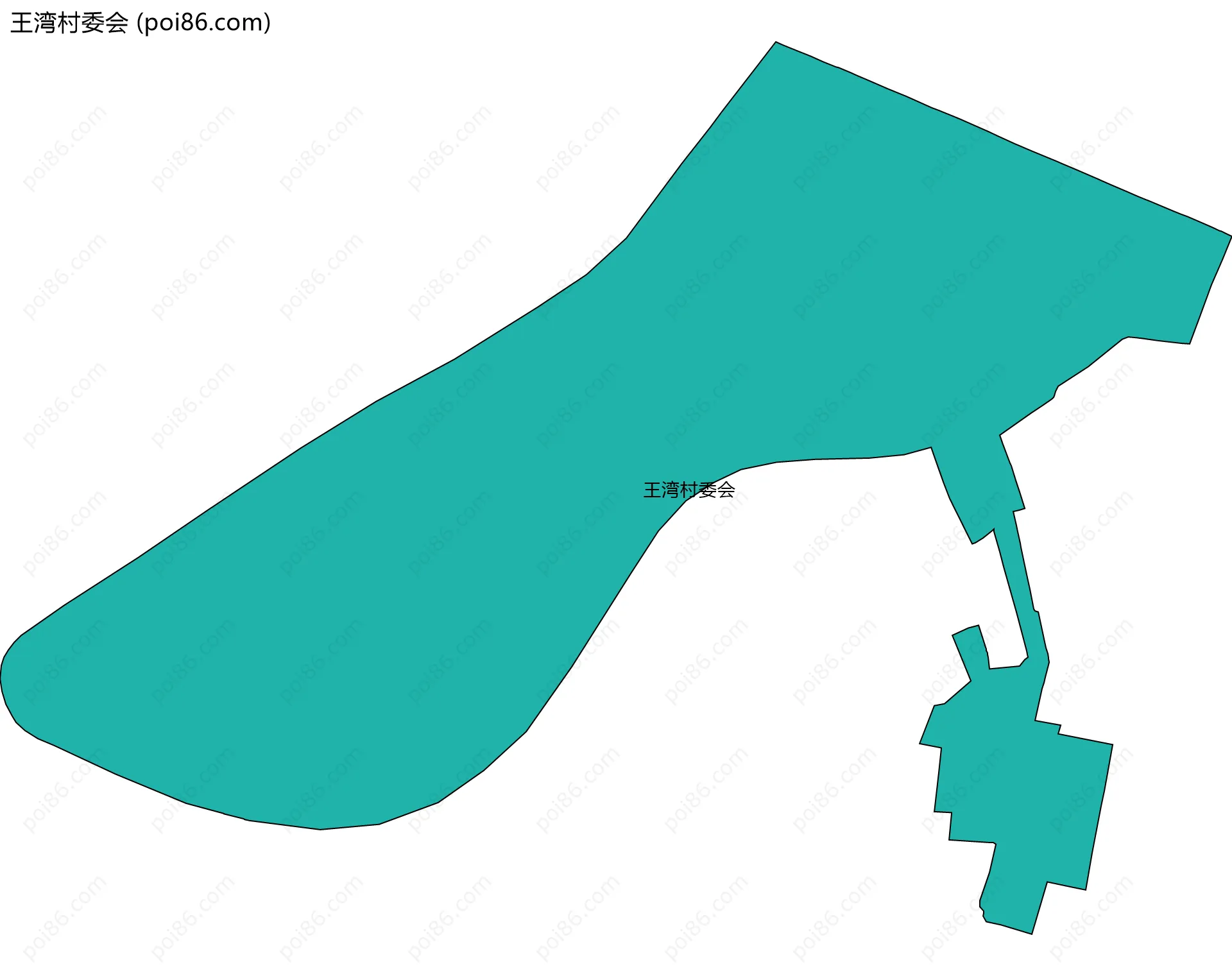 王湾村委会边界地图