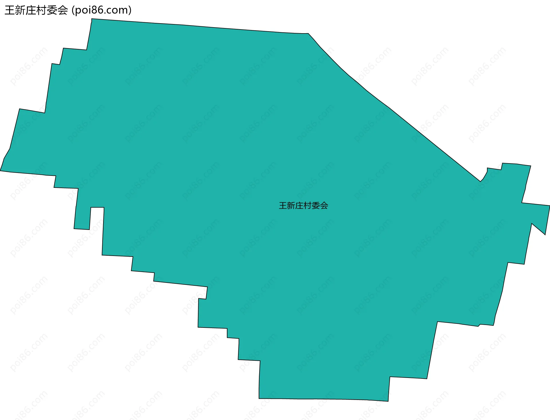 王新庄村委会边界地图