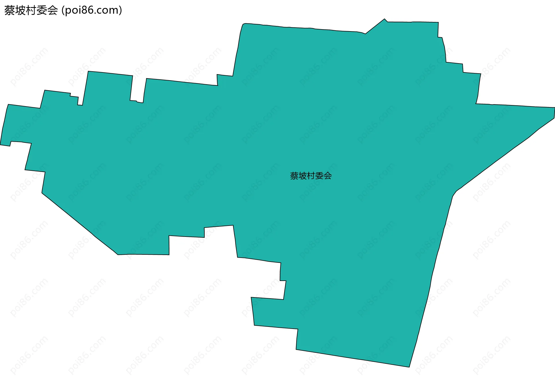 蔡坡村委会边界地图