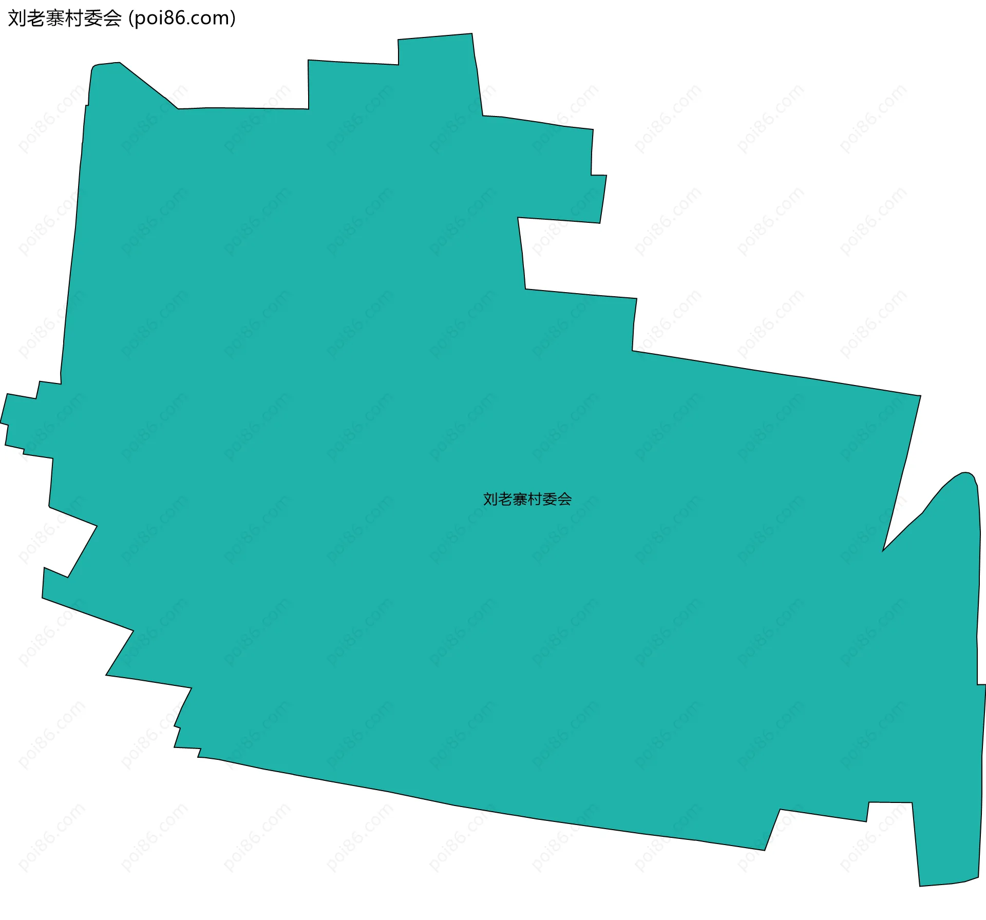 刘老寨村委会边界地图