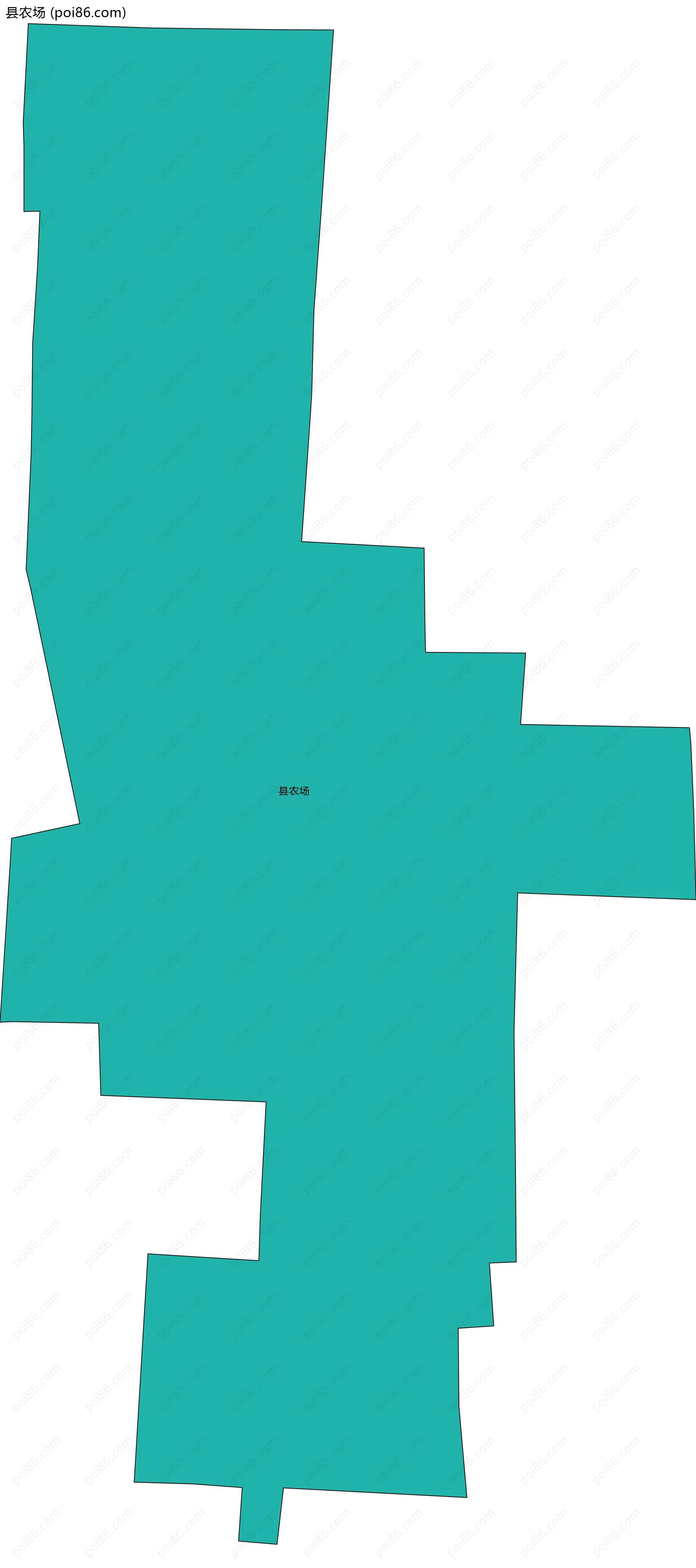 县农场边界地图