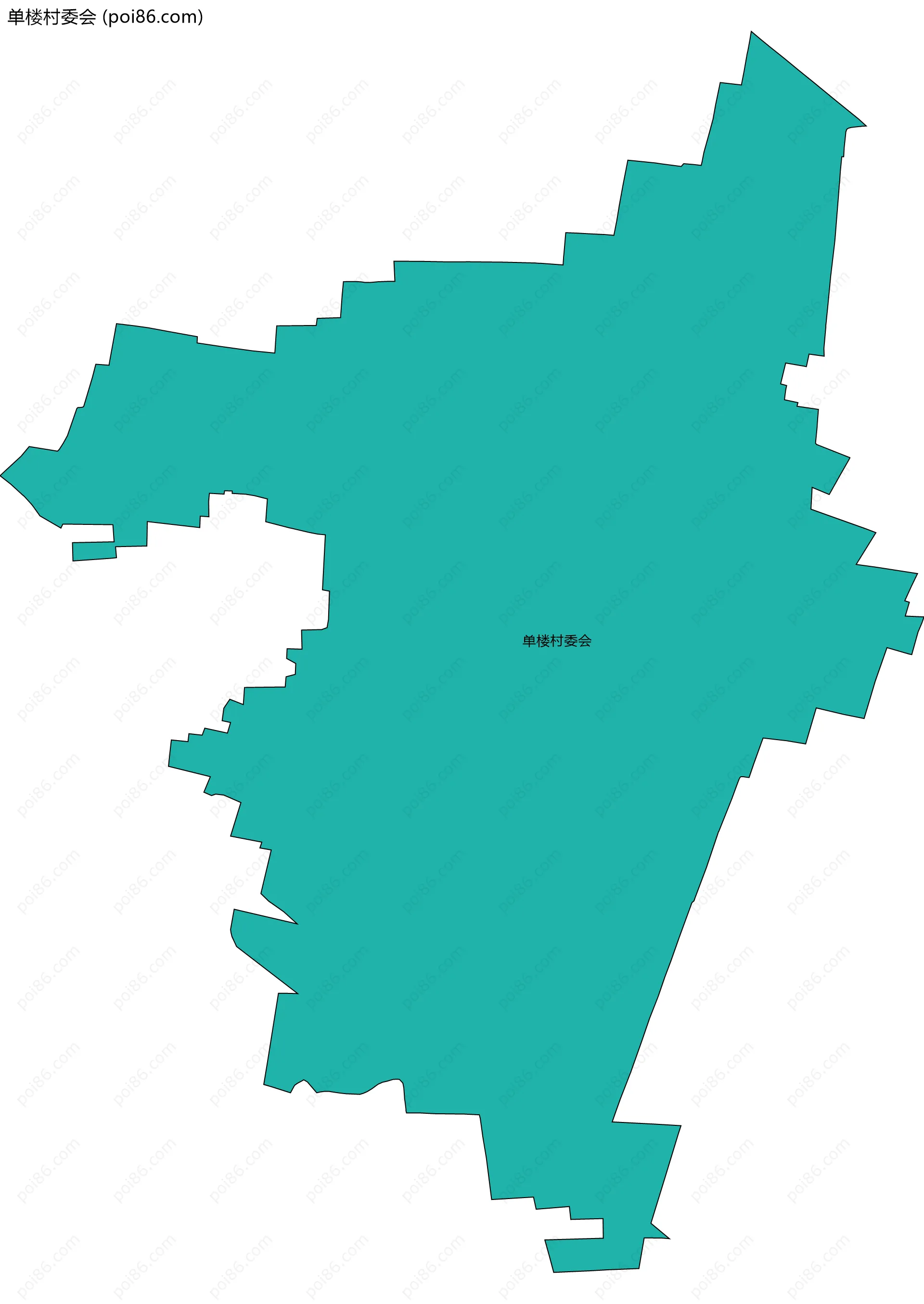 单楼村委会边界地图