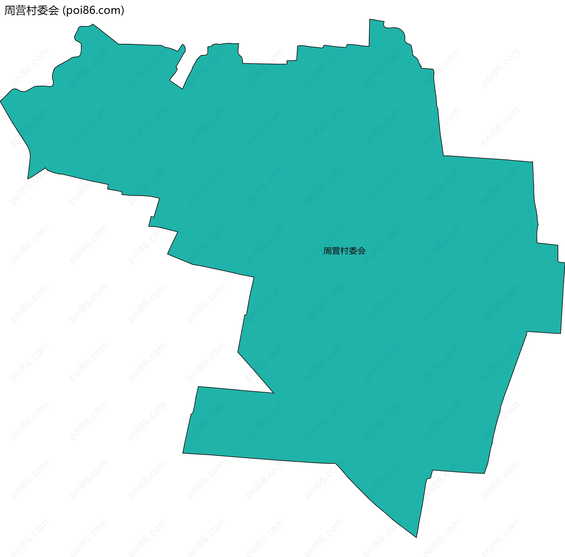 周营村委会边界地图