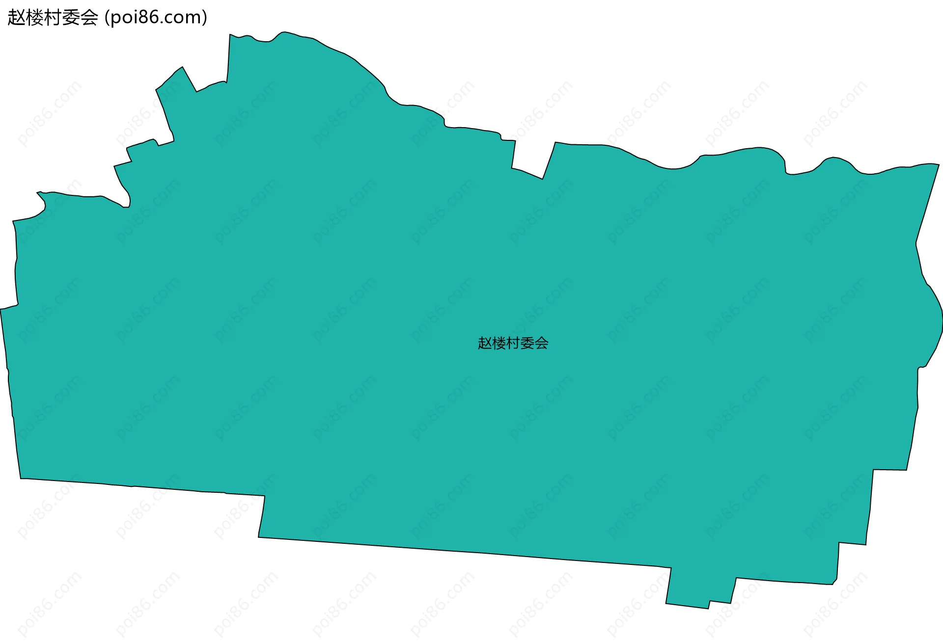 赵楼村委会边界地图