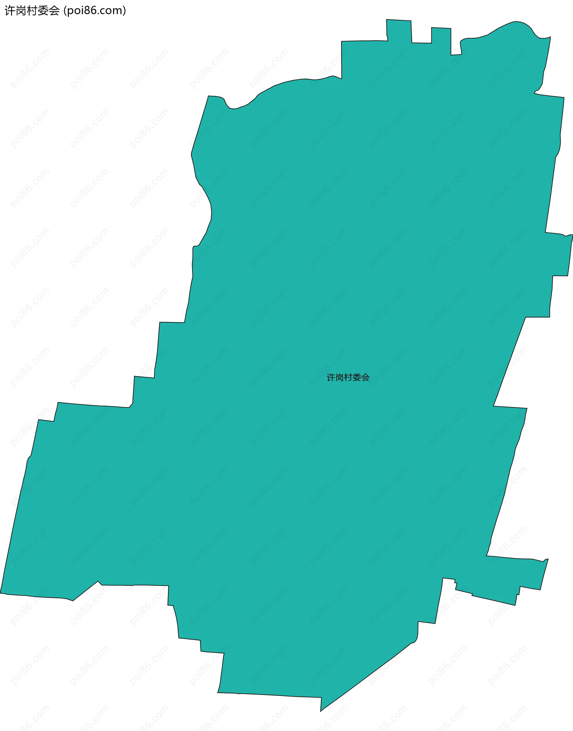 许岗村委会边界地图