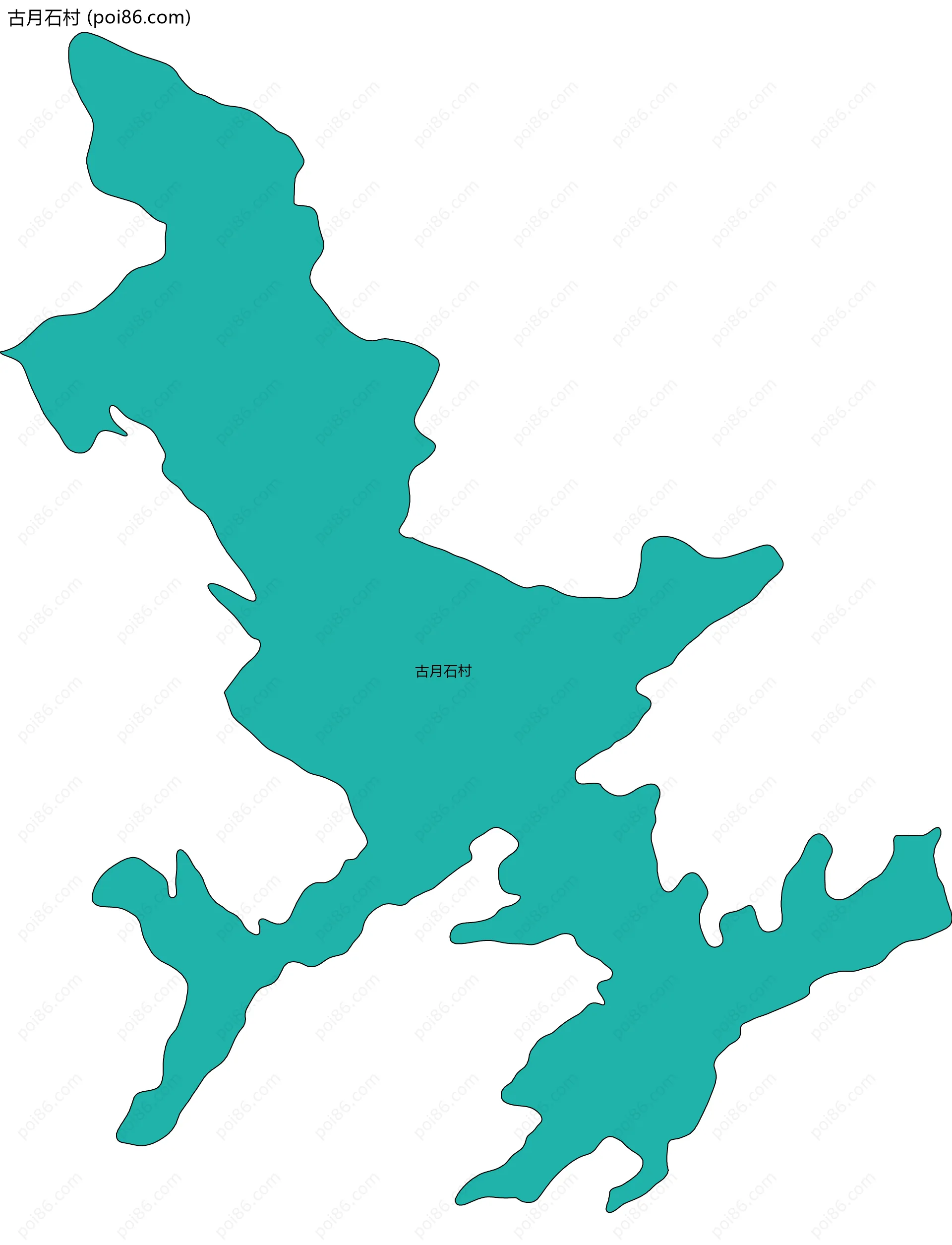 古月石村边界地图