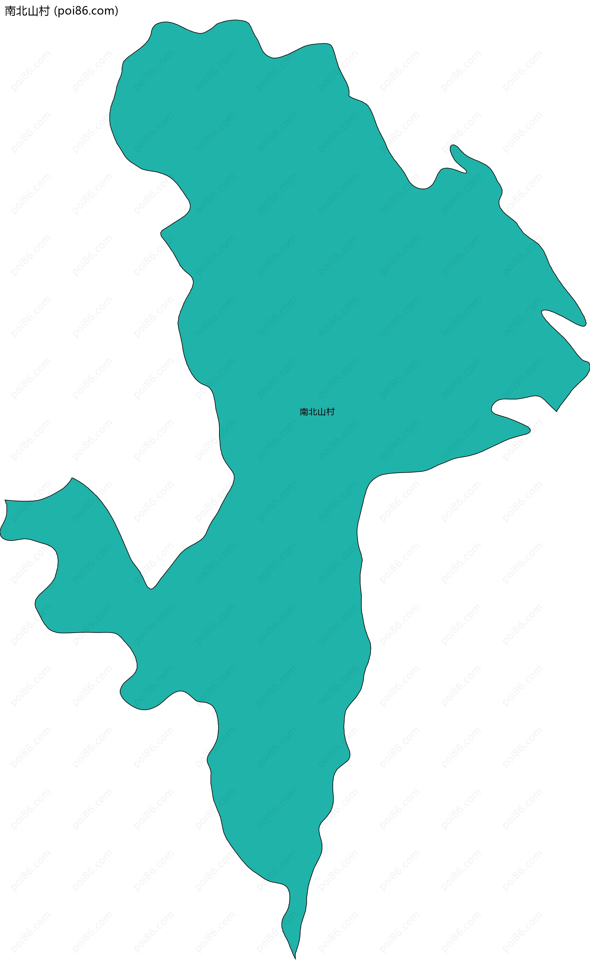 南北山村边界地图