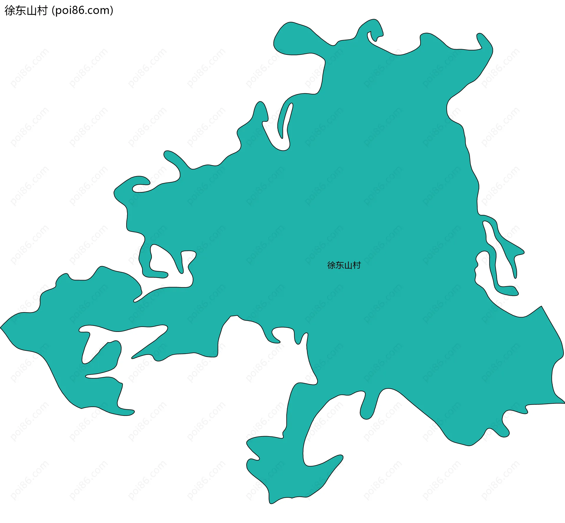 徐东山村边界地图