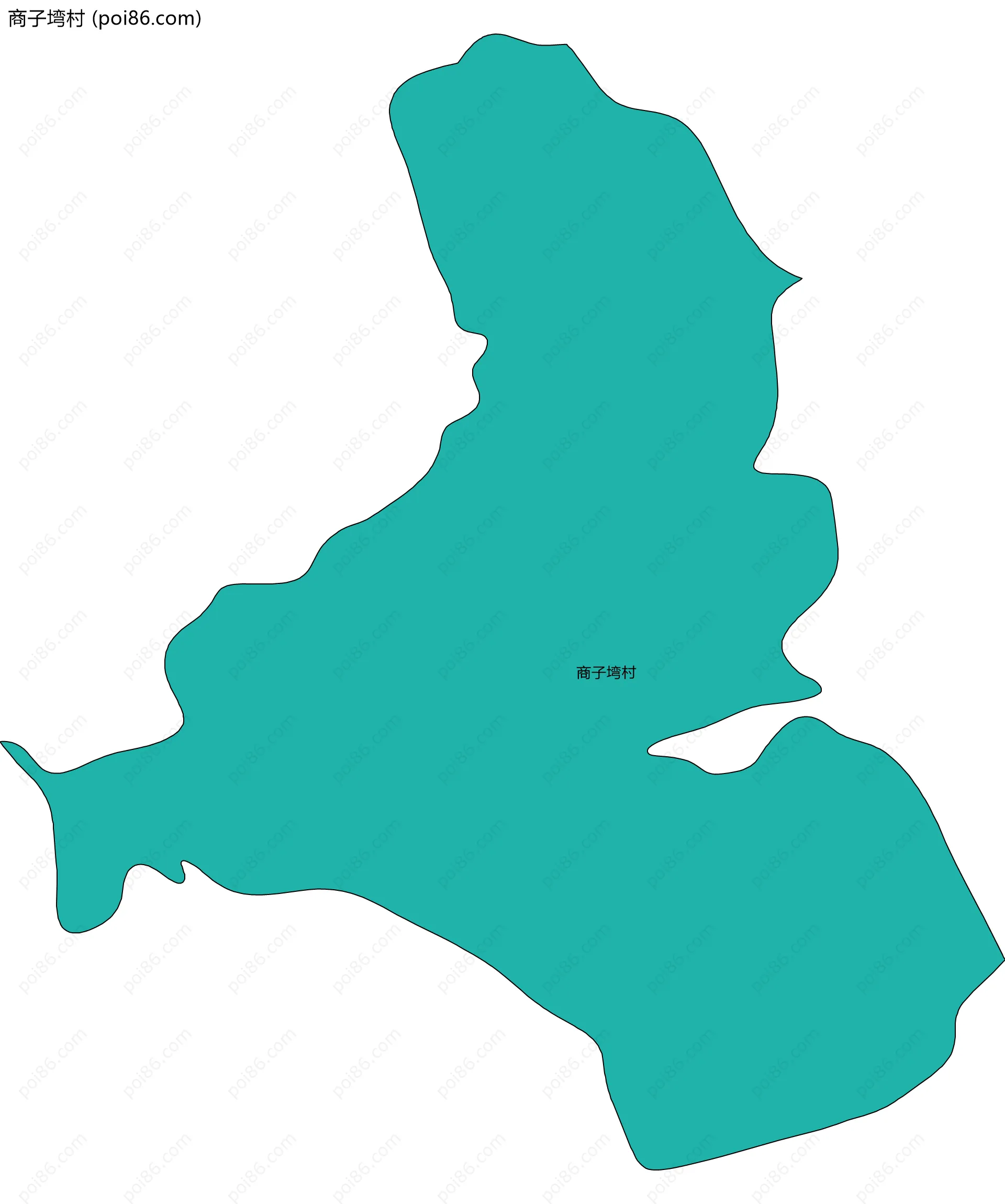 商子塆村边界地图