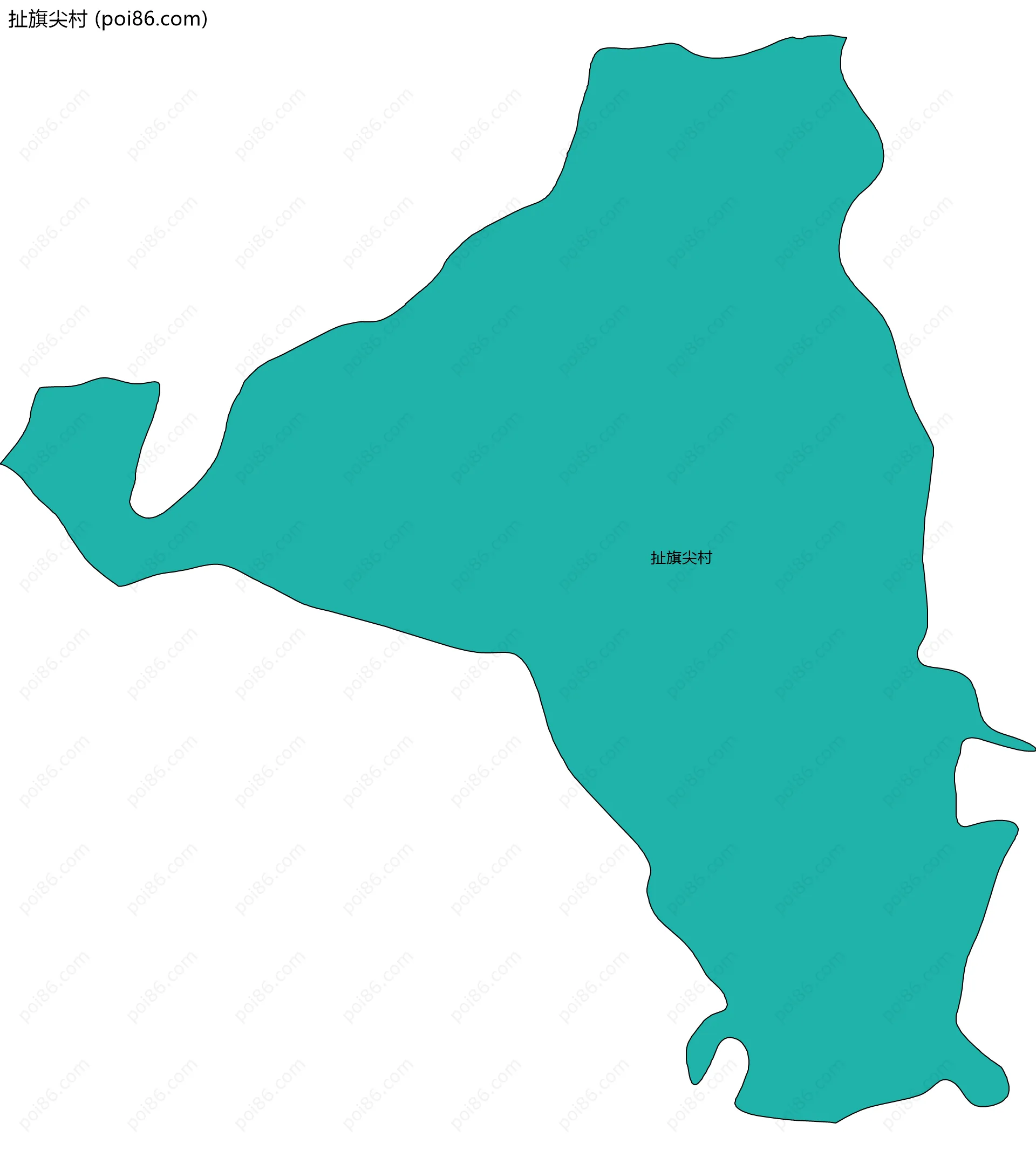 扯旗尖村边界地图