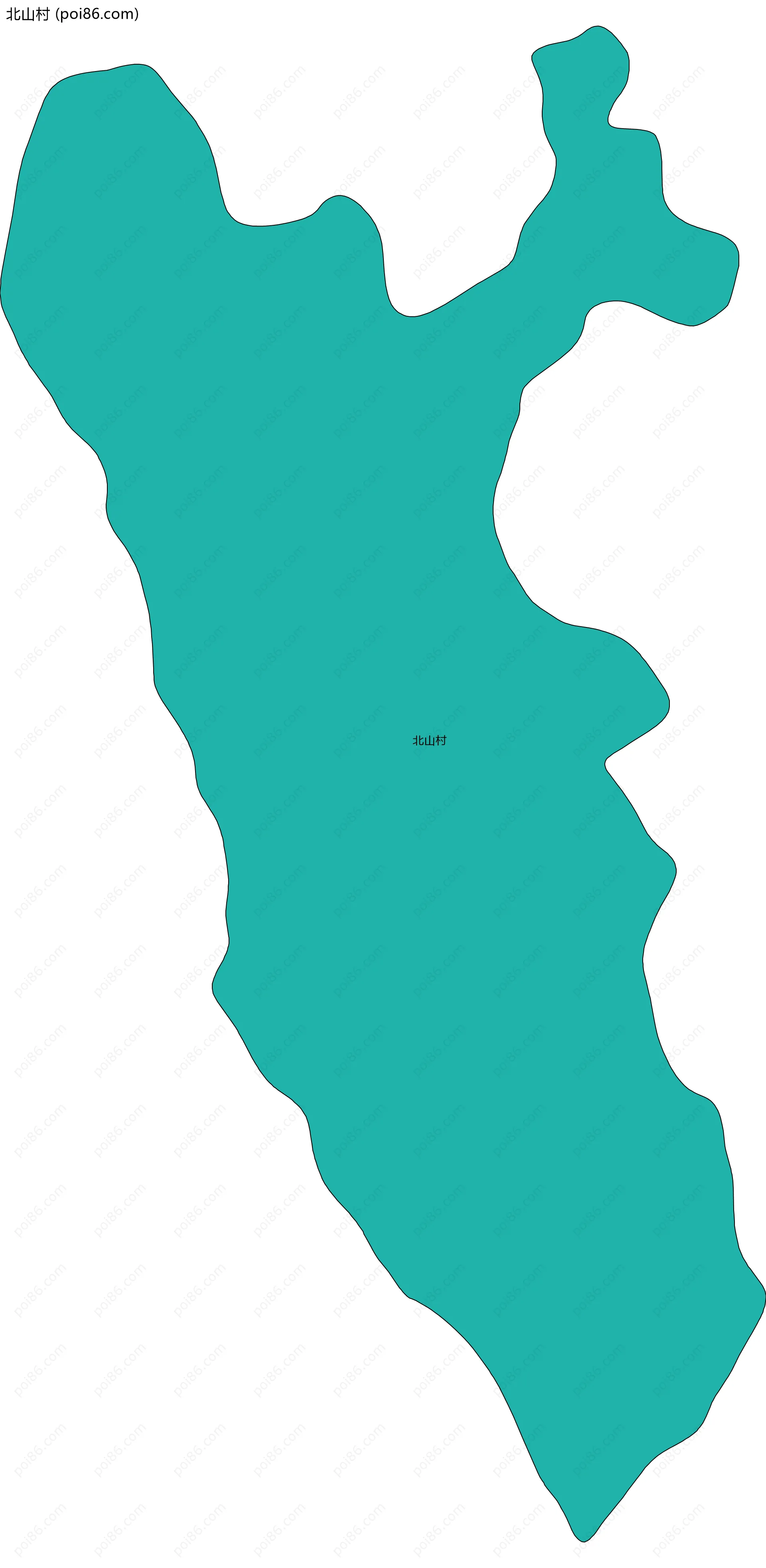 北山村边界地图