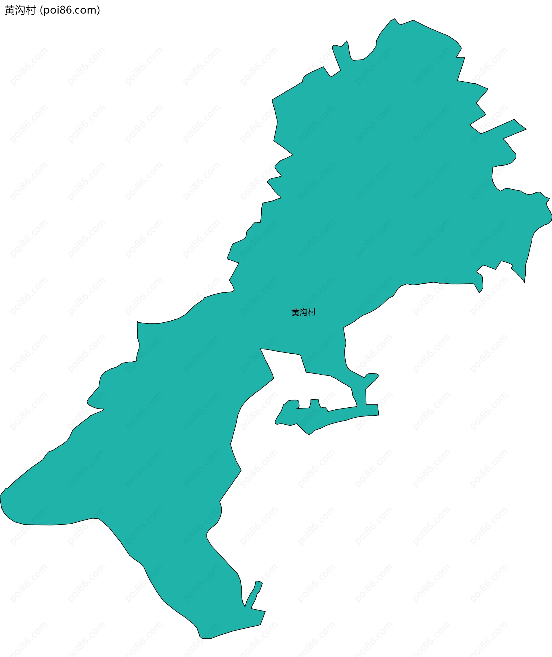 黄沟村边界地图