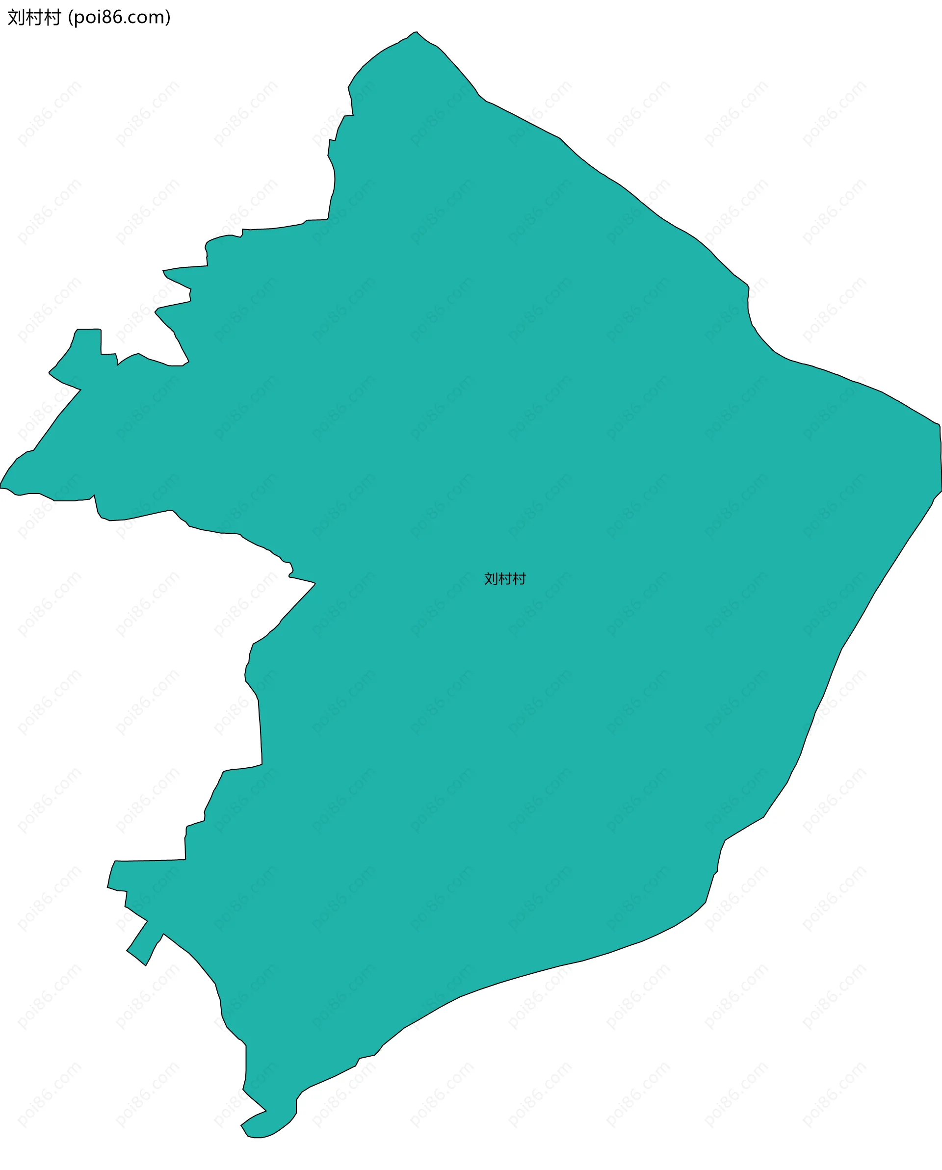 刘村村边界地图