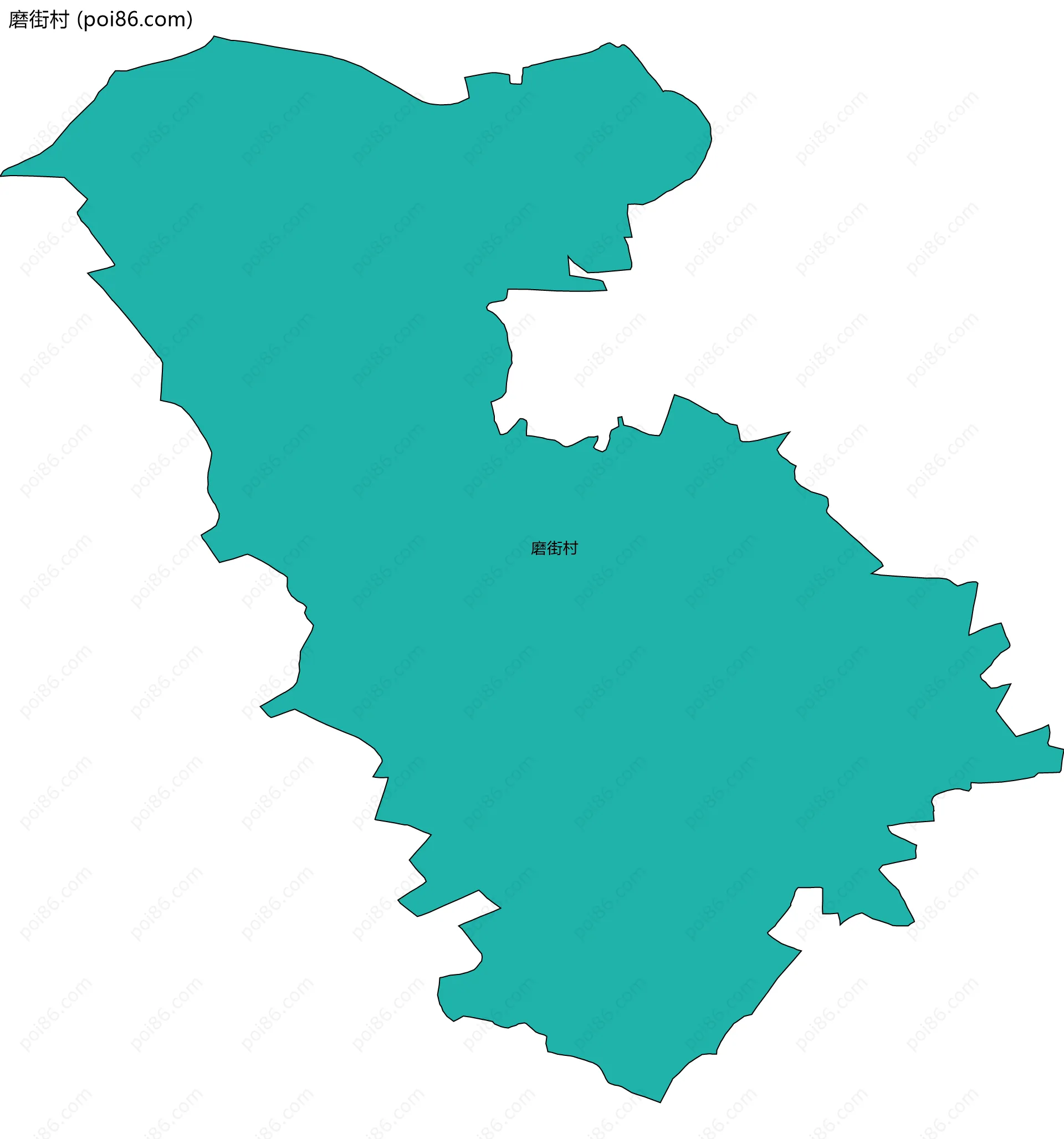 磨街村边界地图