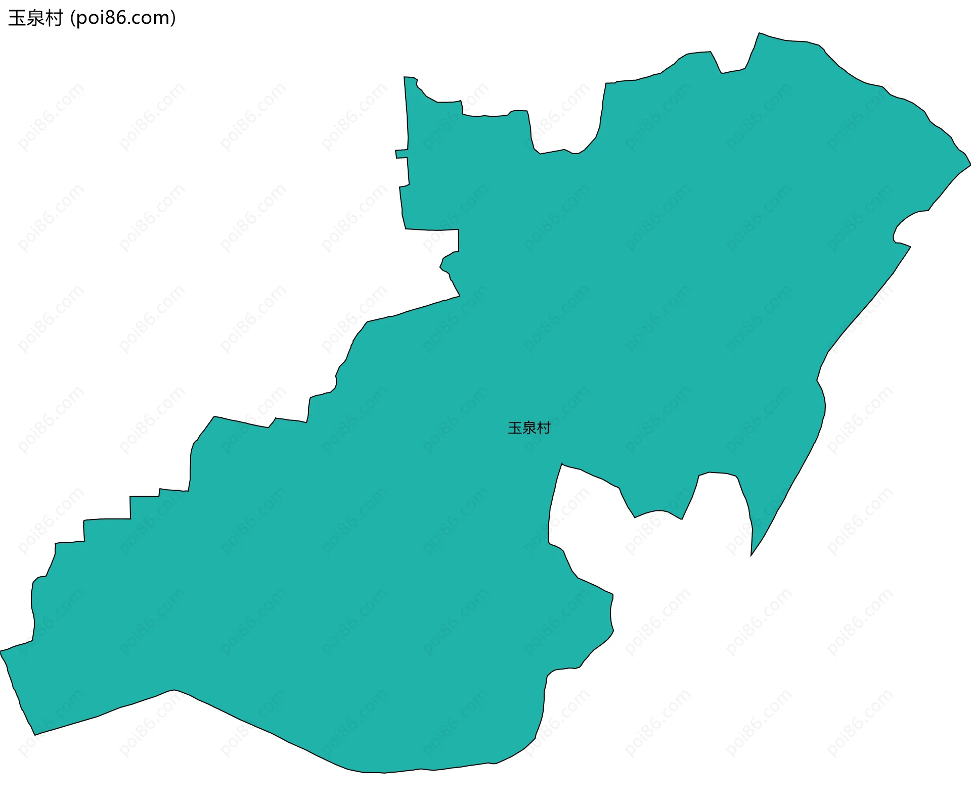 玉泉村边界地图
