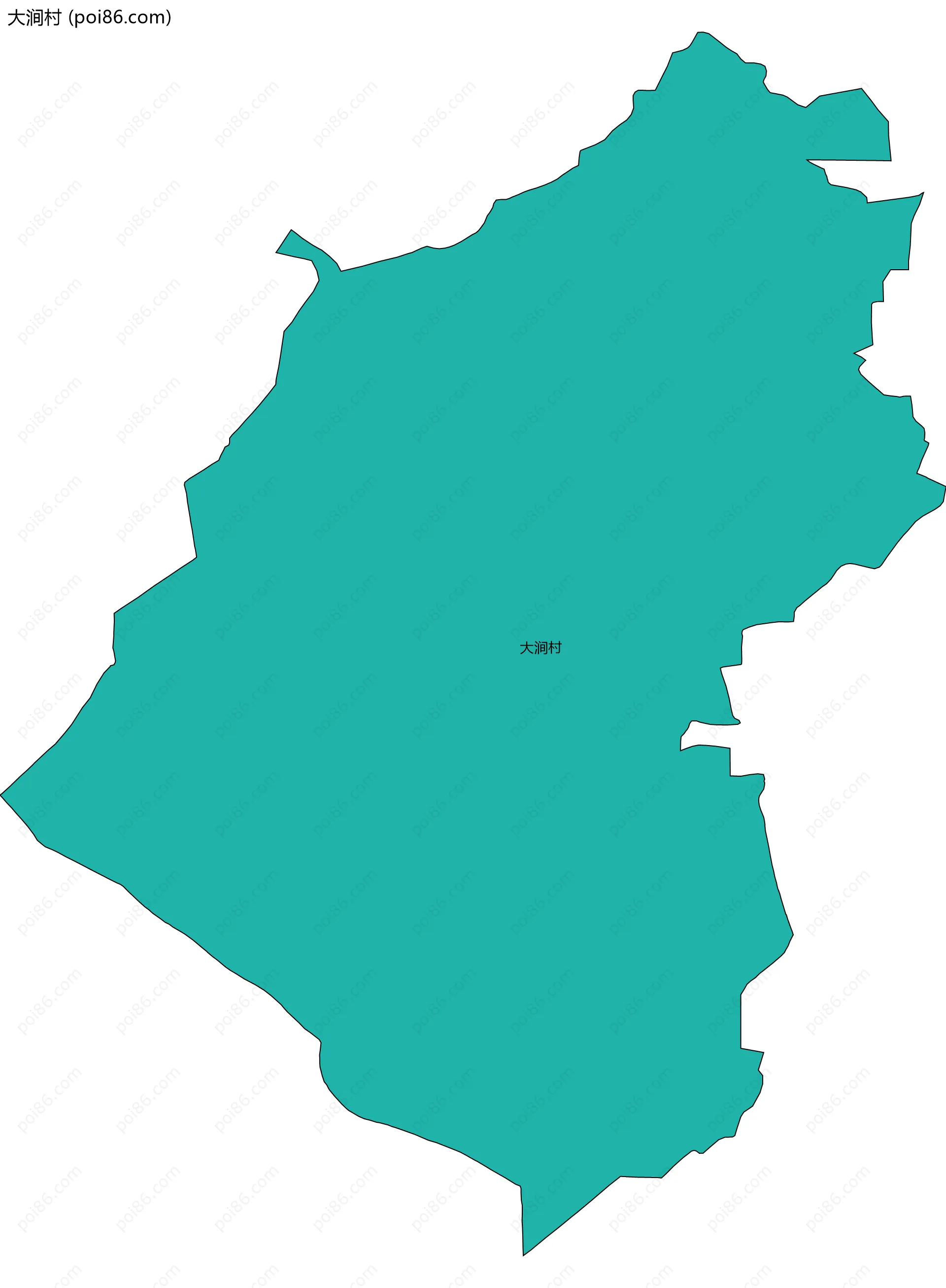 大涧村边界地图