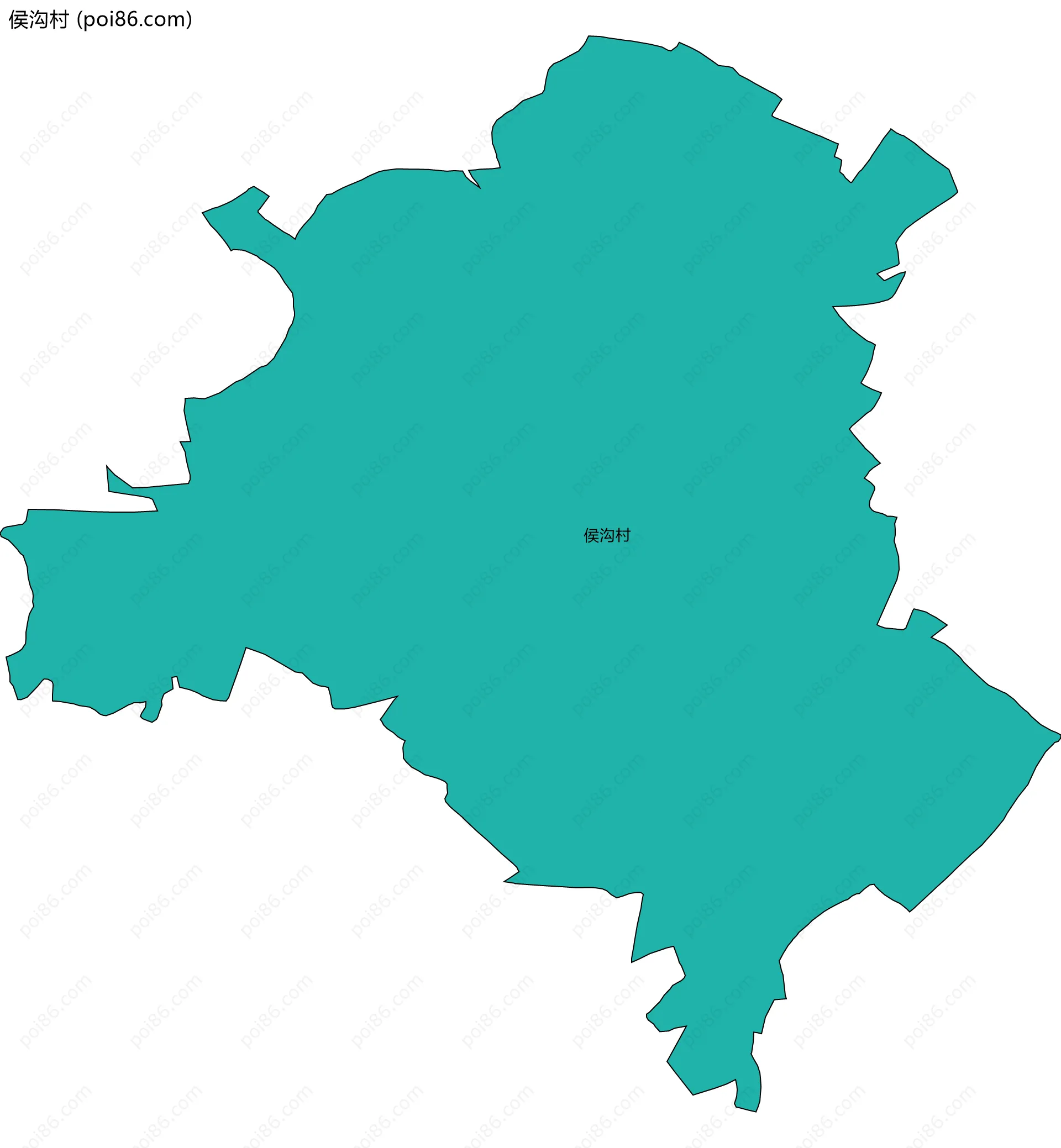 侯沟村边界地图