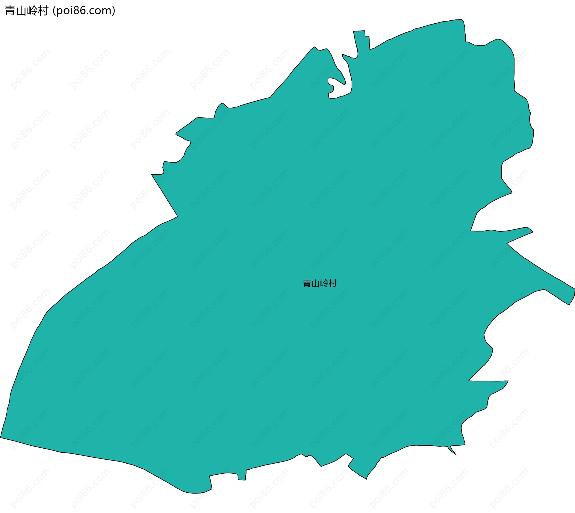 青山岭村边界地图
