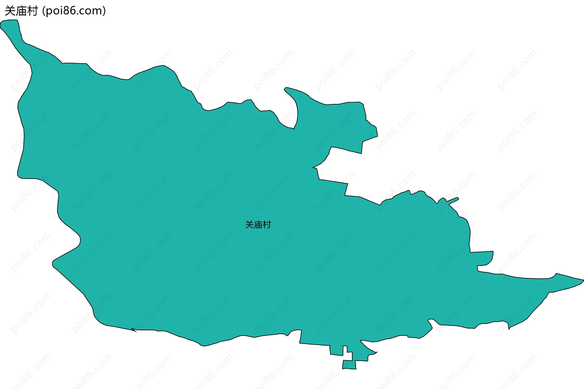 关庙村边界地图