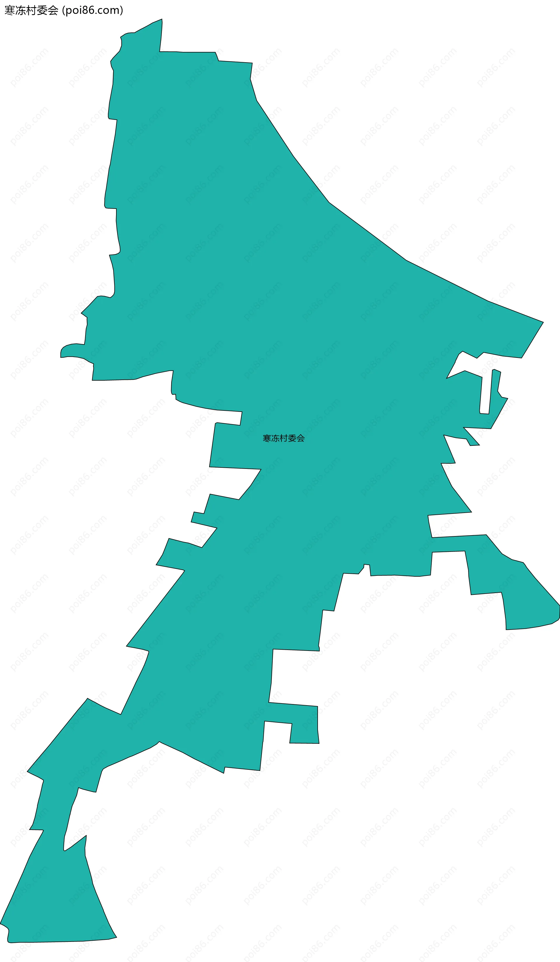 寒冻村委会边界地图