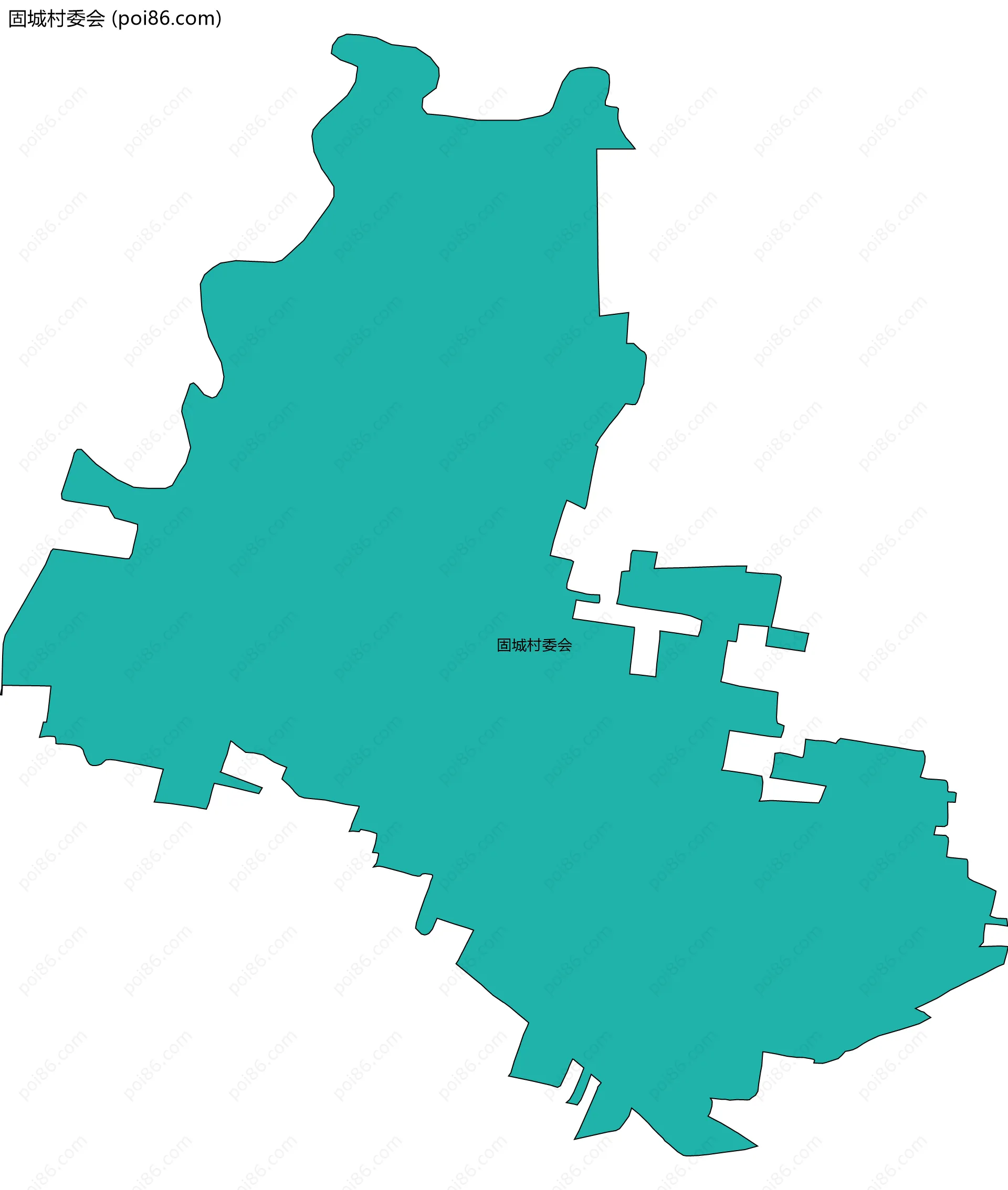 固城村委会边界地图