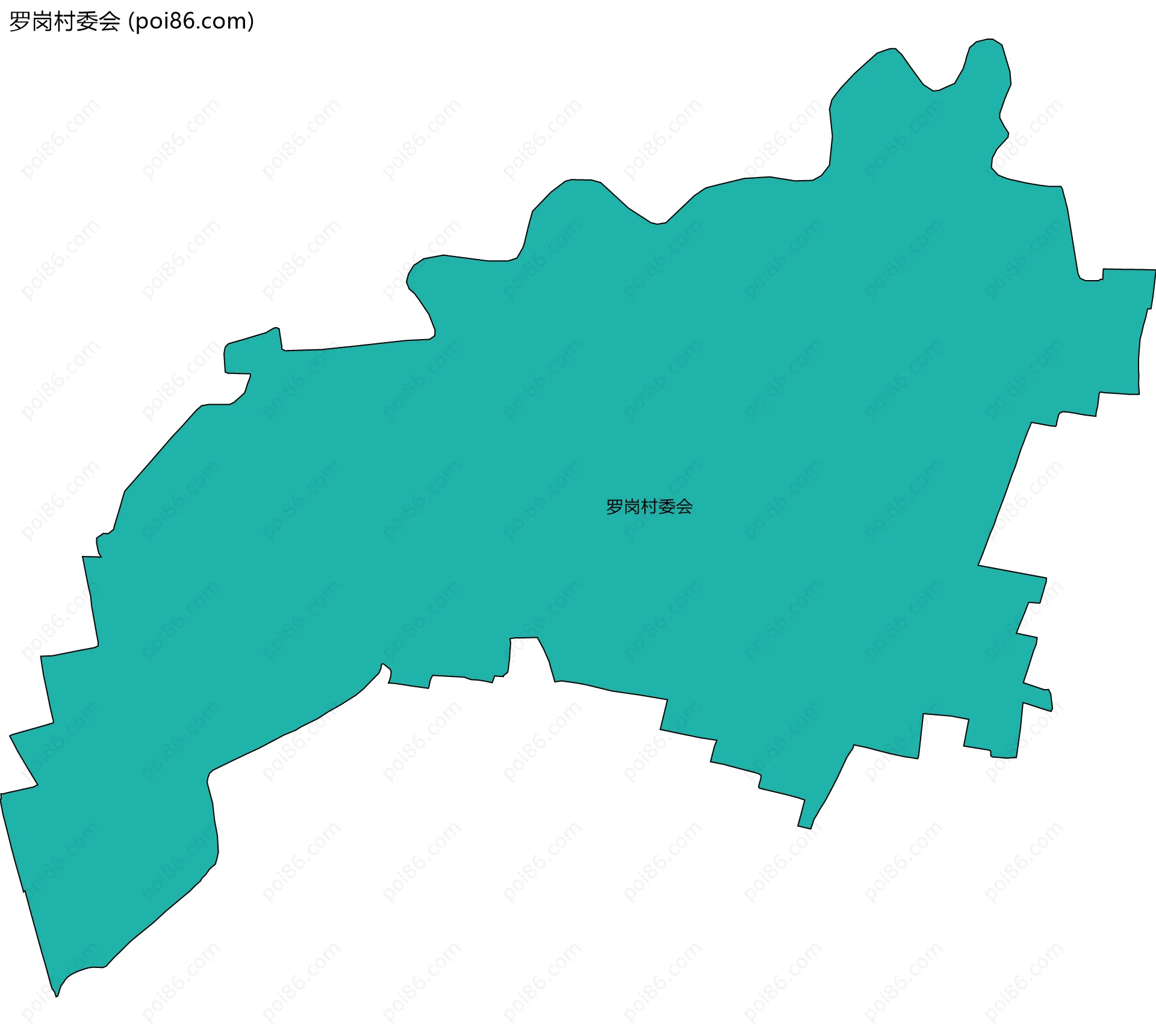 罗岗村委会边界地图