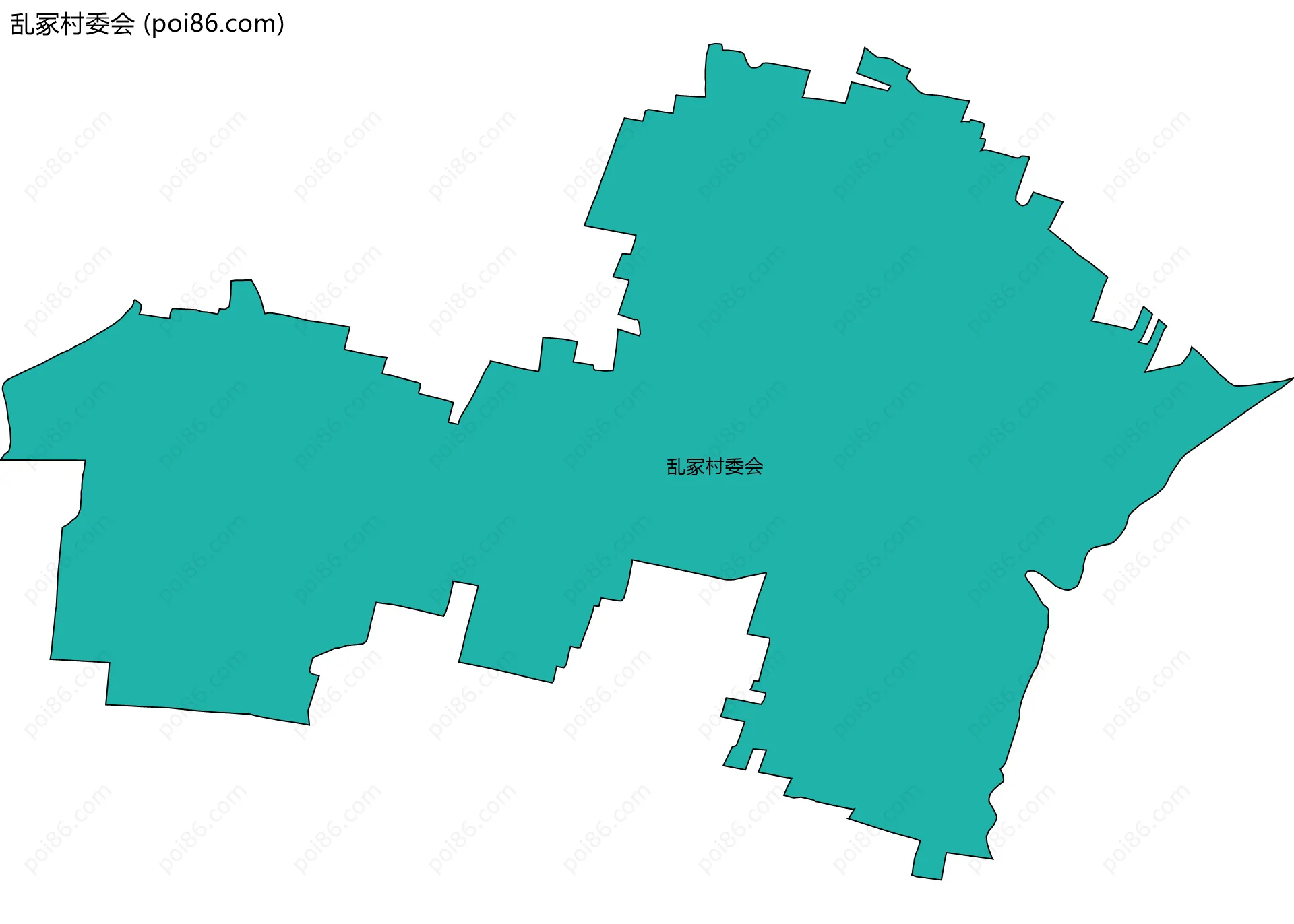 乱冢村委会边界地图