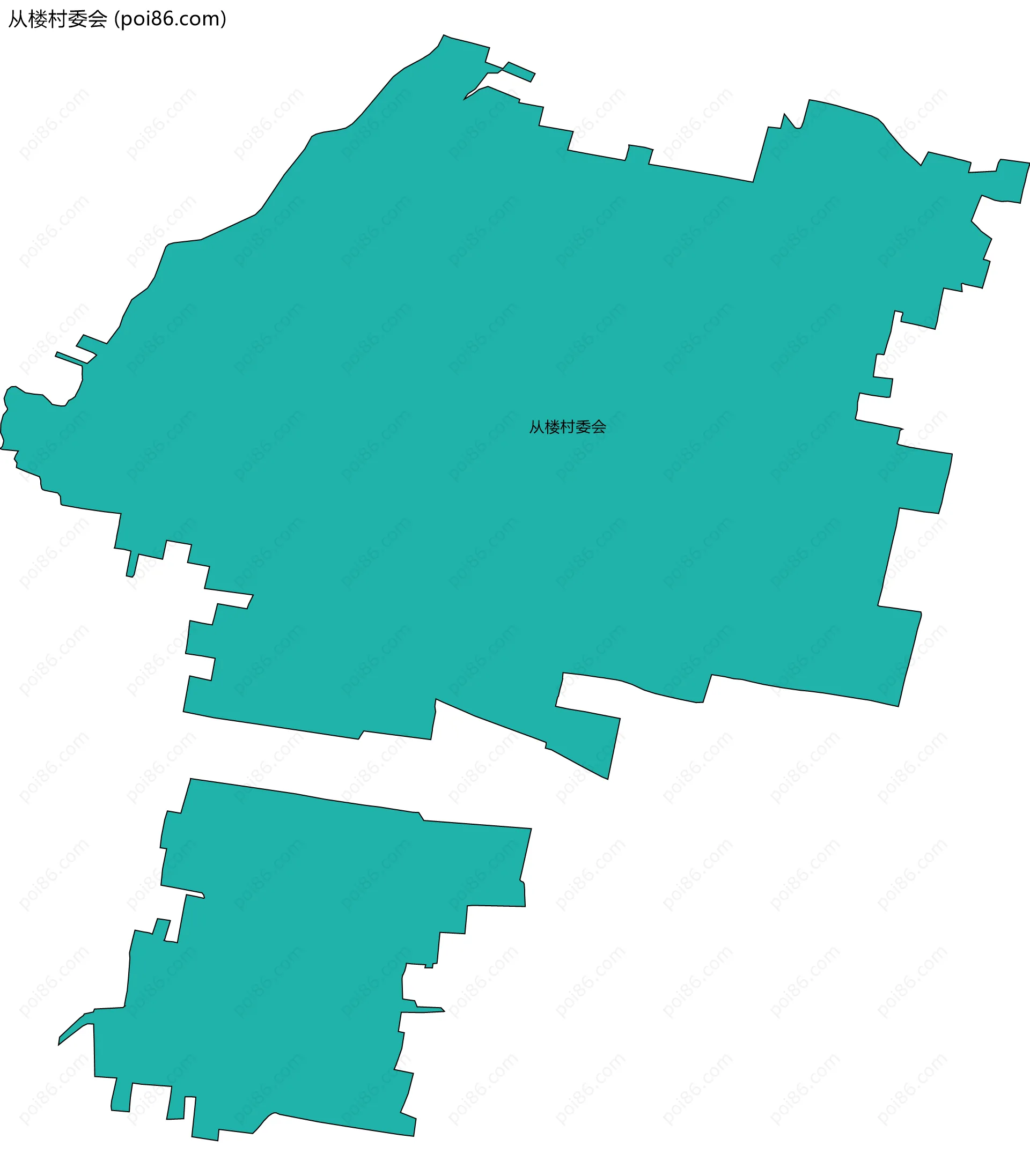 从楼村委会边界地图