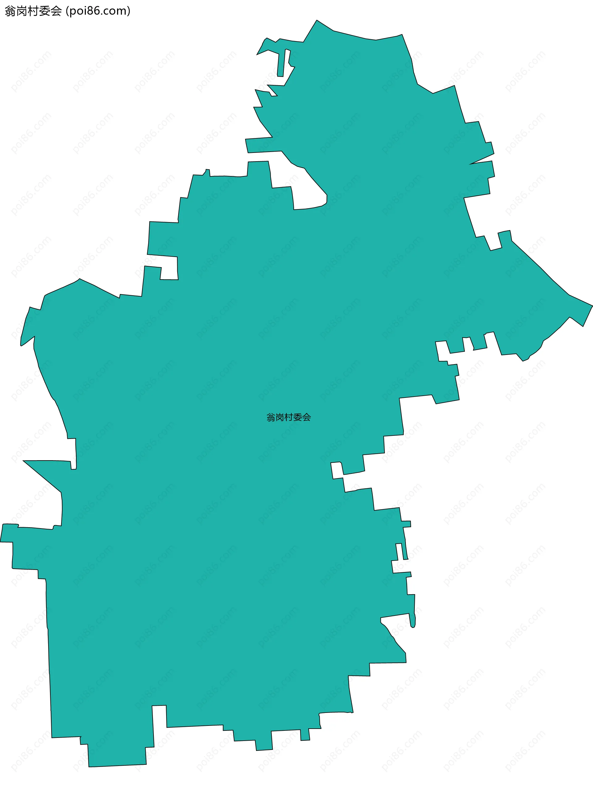 翁岗村委会边界地图