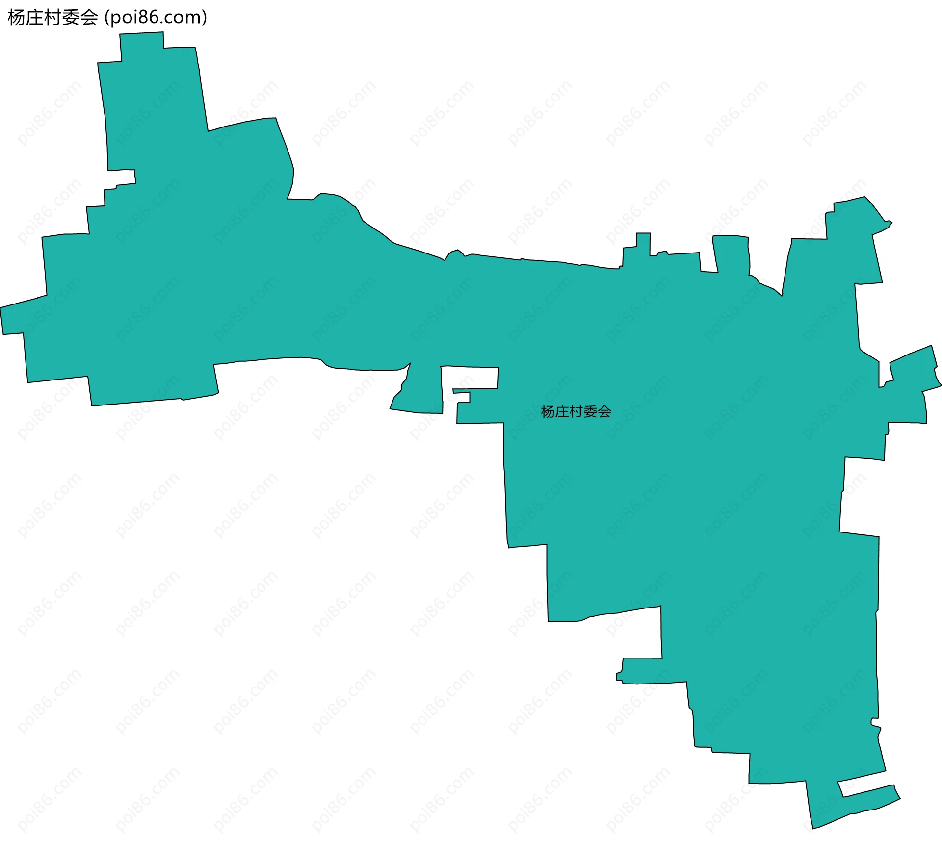 杨庄村委会边界地图