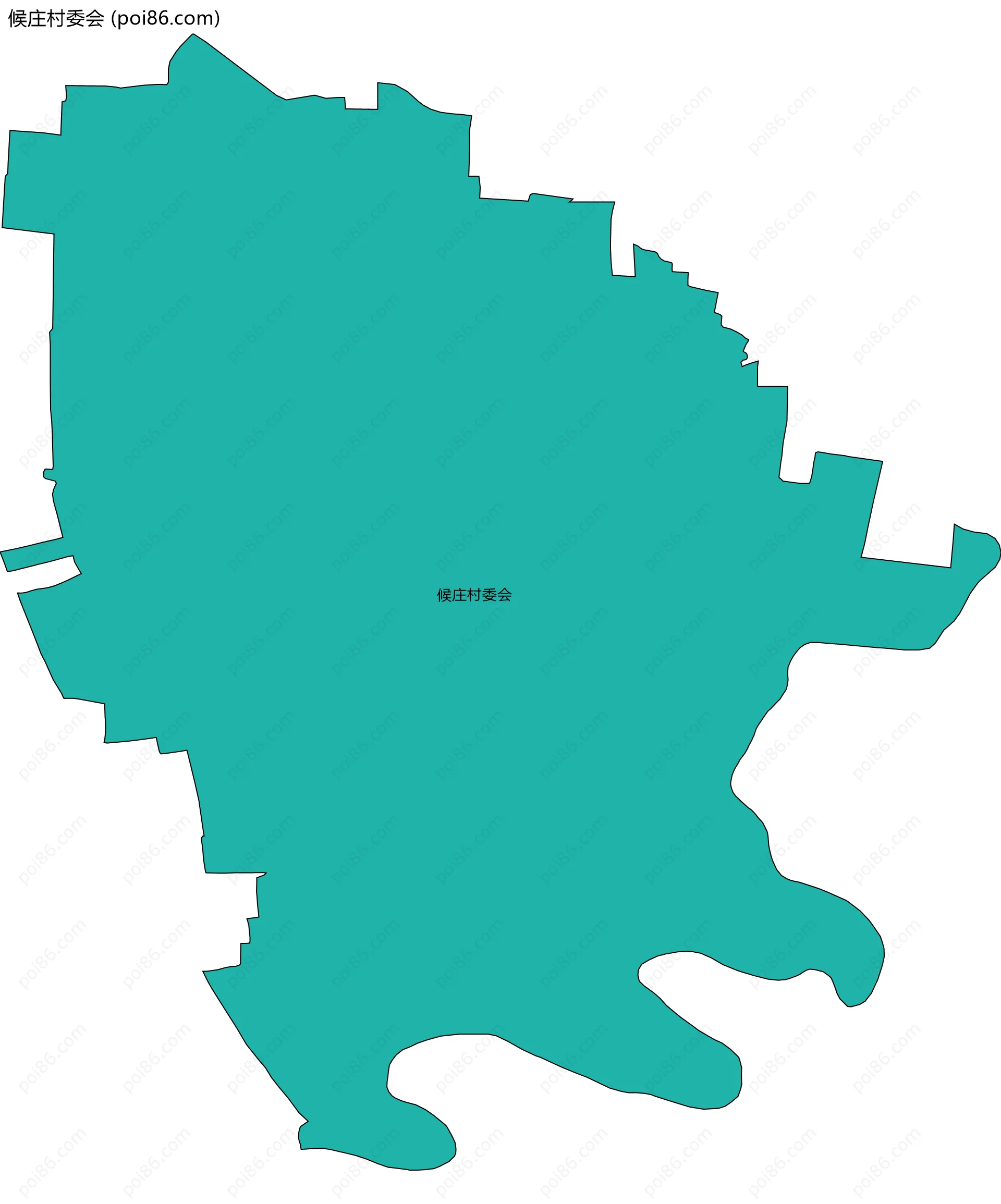 候庄村委会边界地图