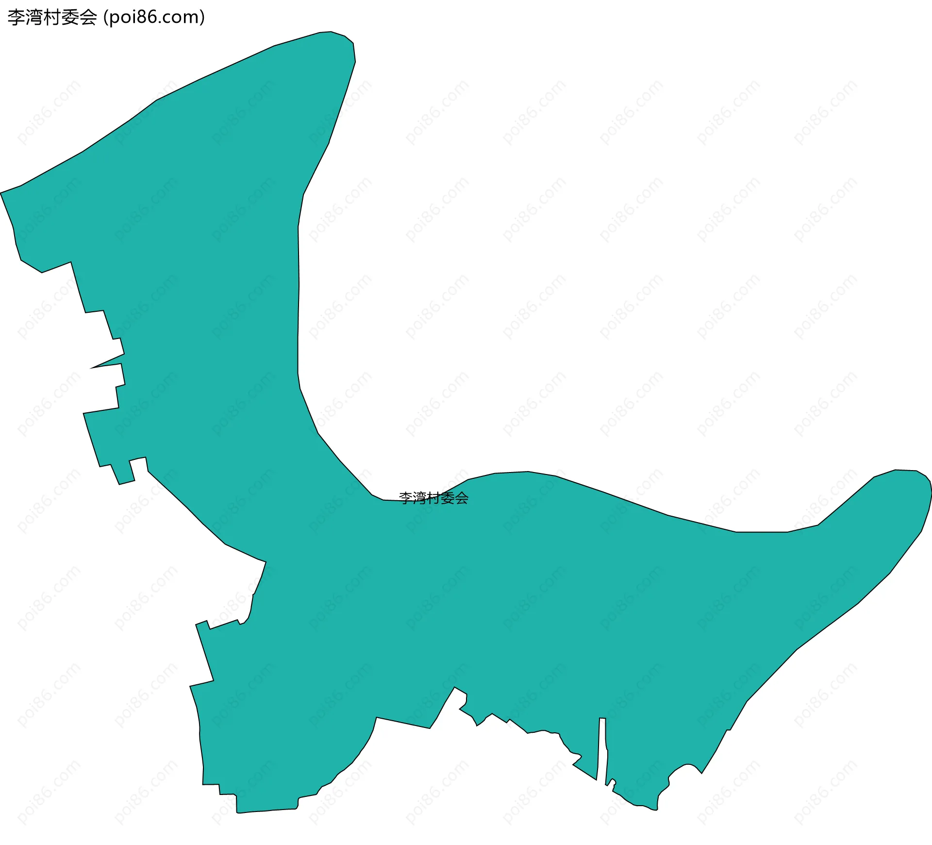 李湾村委会边界地图