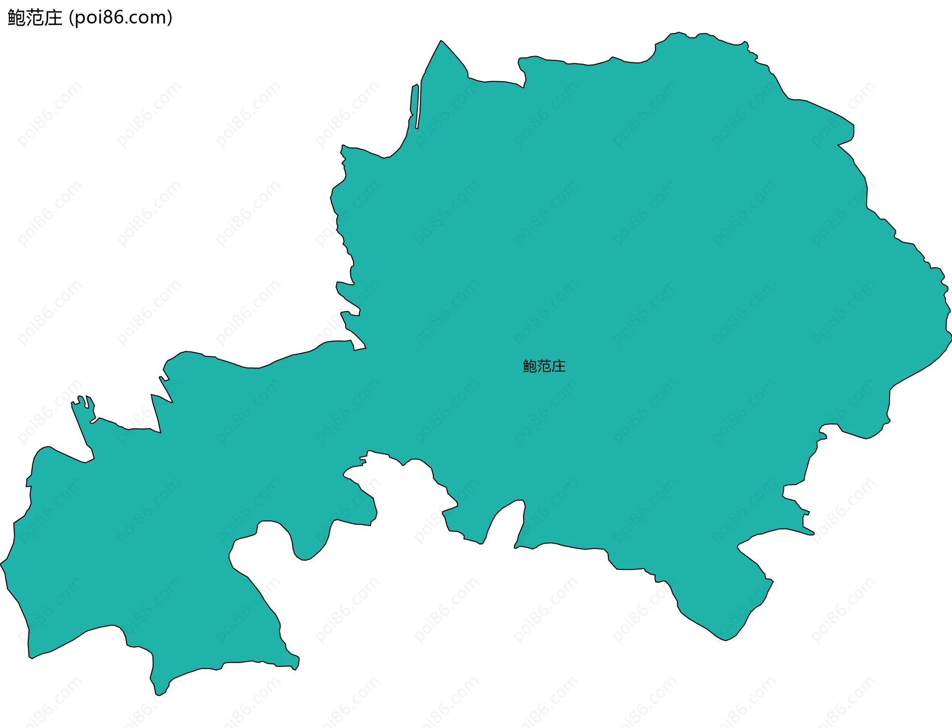 鲍范庄边界地图